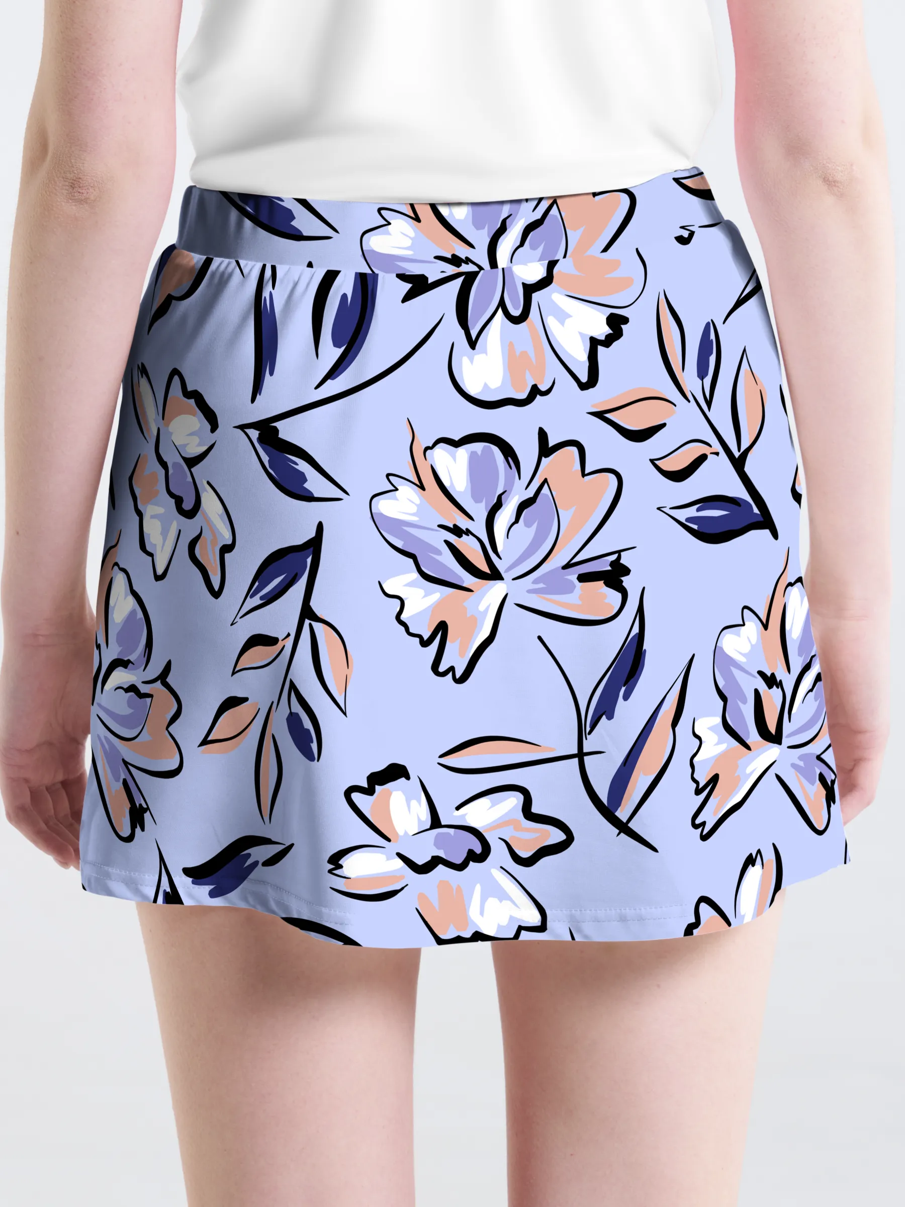 Cherryswing Lilac FloralsGolf Skort