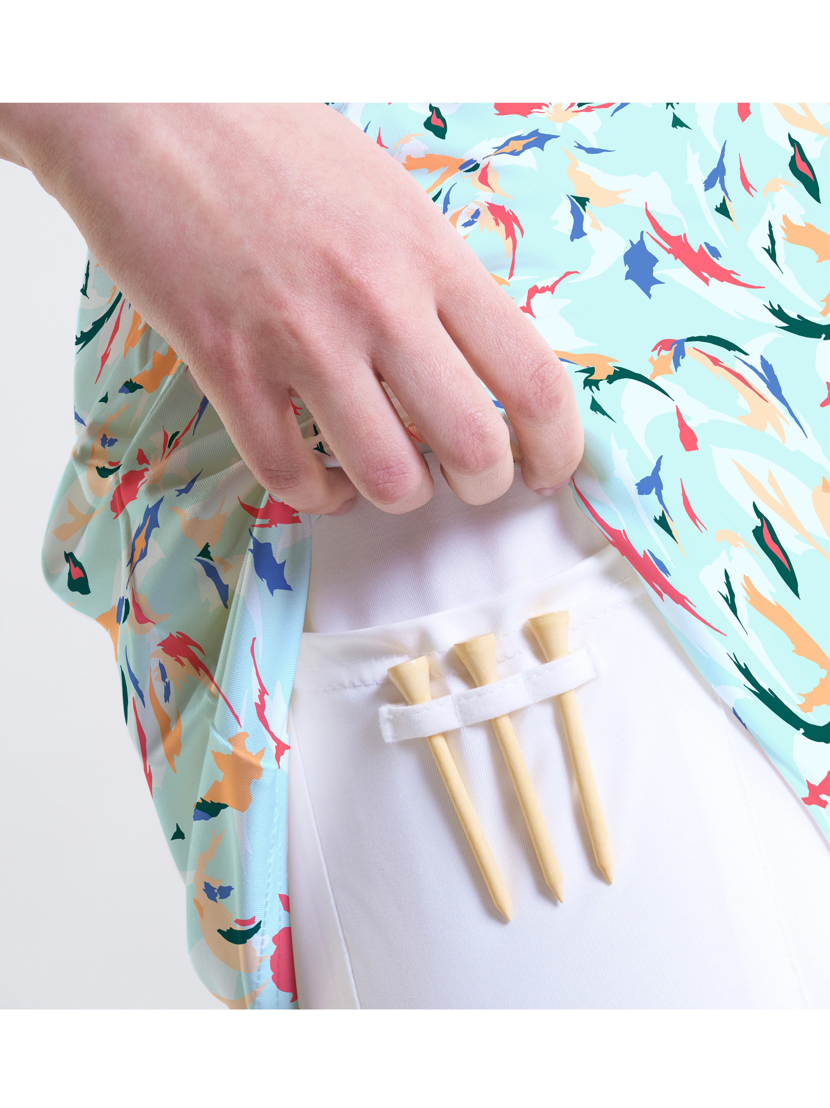 Cherryswing Floral Color Matching Swaying Golf Skort