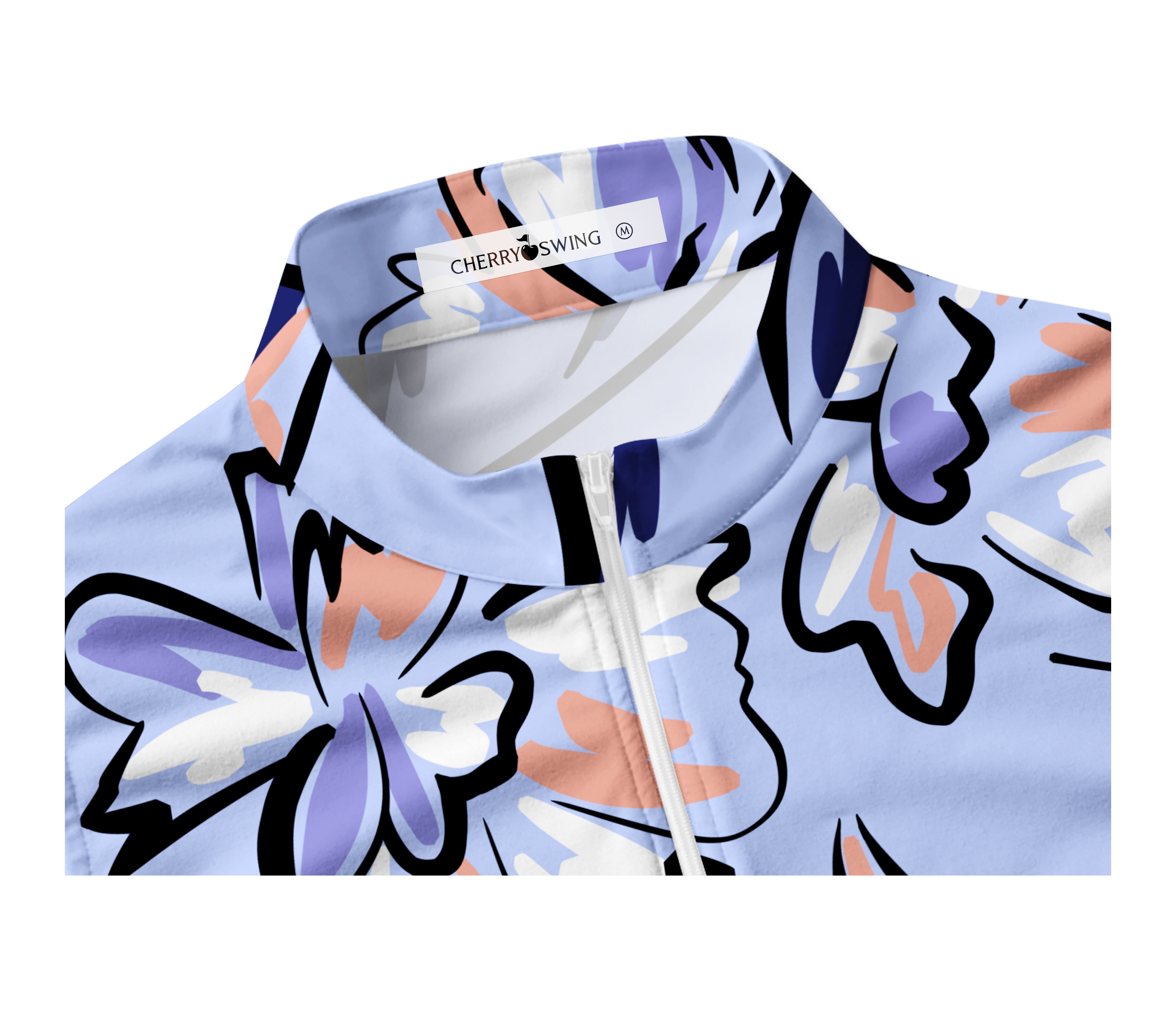 Cherryswing Women's Lilac Floral Sleeveless Golf Shirt