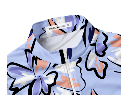 Cherryswing Women's Lilac Floral Sleeveless Golf Shirt