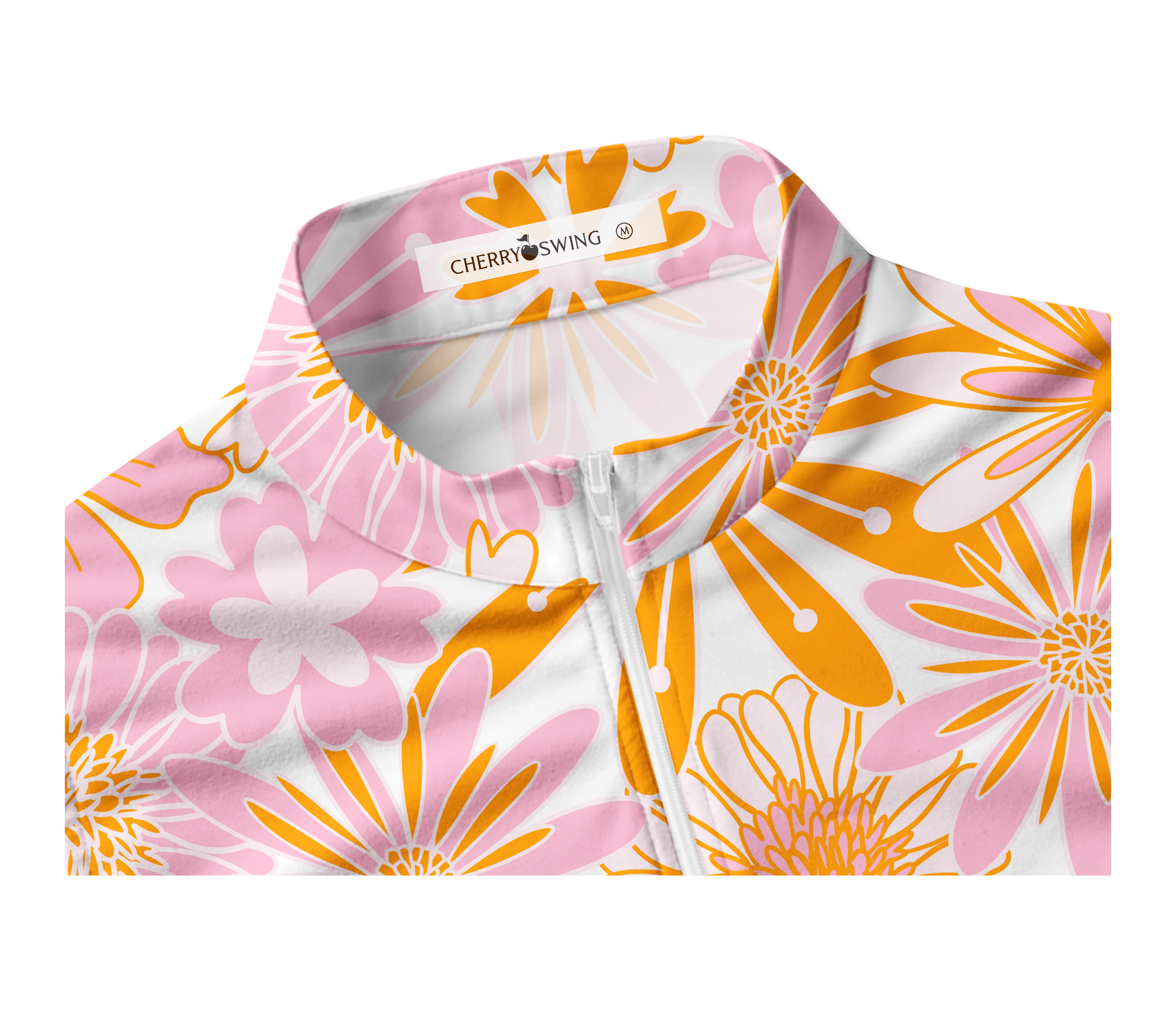 Cherryswing Women's Mini Flowers Sleeveless Golf Shirt