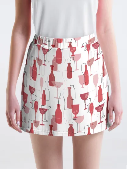 Cherryswing Wine Time Golf Skort