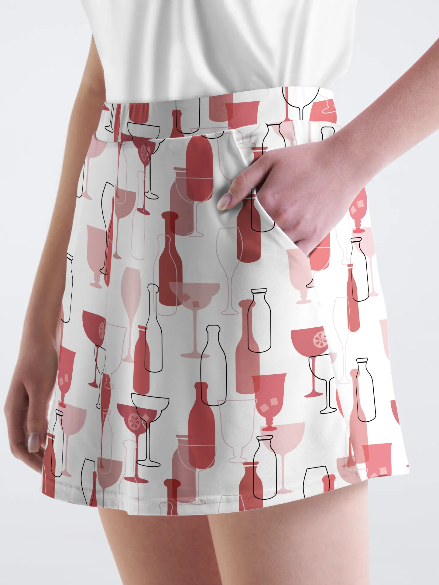 Cherryswing Wine Time Golf Skort