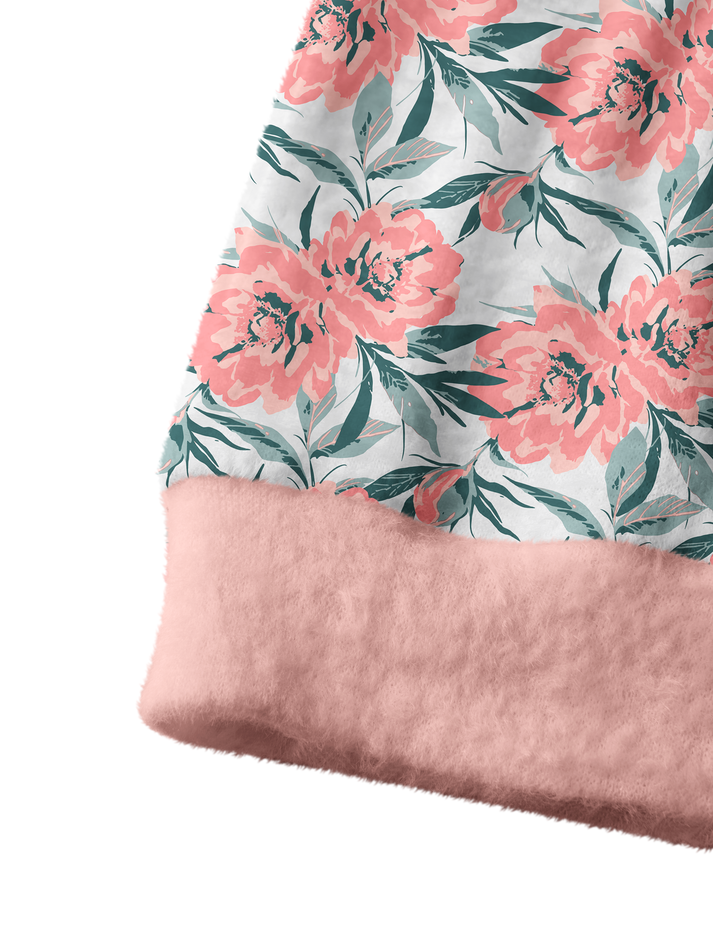 Cherryswing Women's Peony Bloom Fuzzy Knit Golf Cardigan