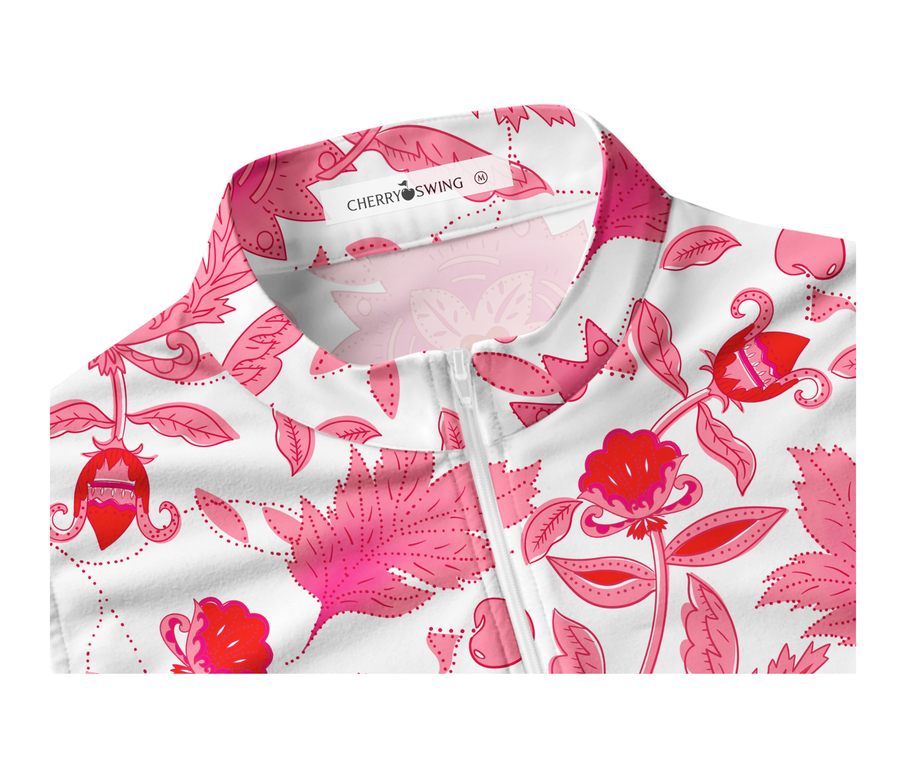 Cherryswing Women's Pink Botanical Sleeveless Golf Shirt