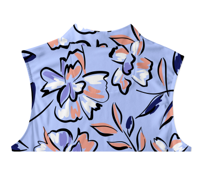 Cherryswing Women's Lilac Floral Sleeveless Golf Shirt