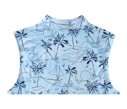 Cherryswing Women's Coconut Trees Swaying Sleeveless Golf Shirt