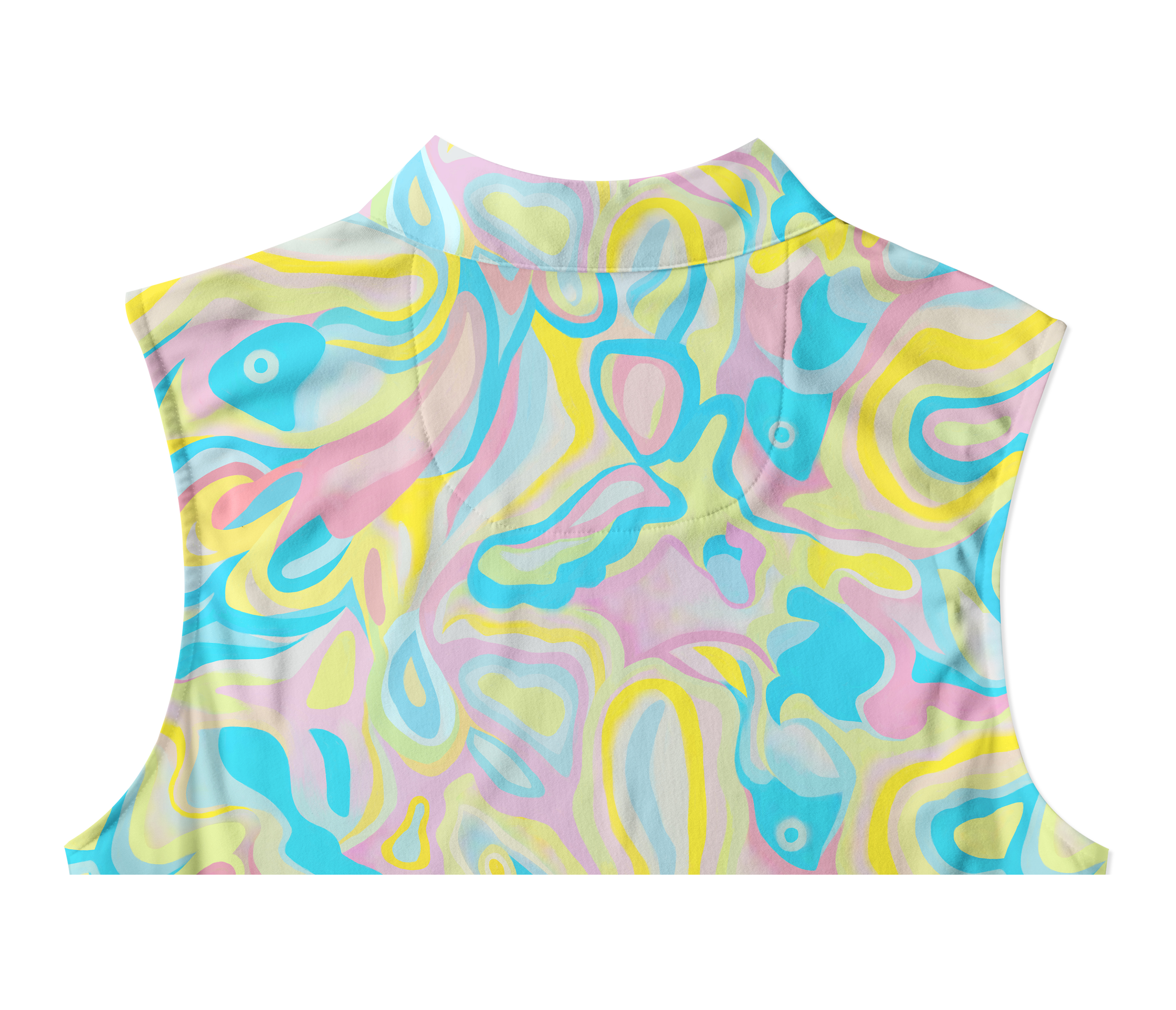 Cherryswing Women's Colorful Fish Sleeveless Golf Shirt 