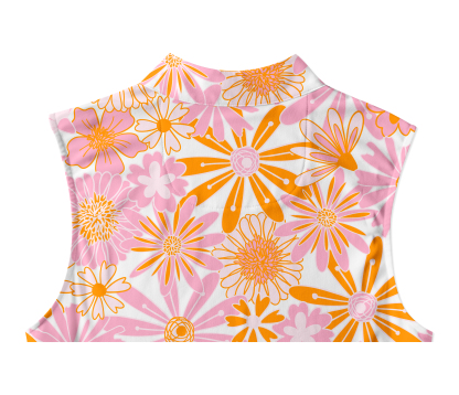 Cherryswing Women's Mini Flowers Sleeveless Golf Shirt