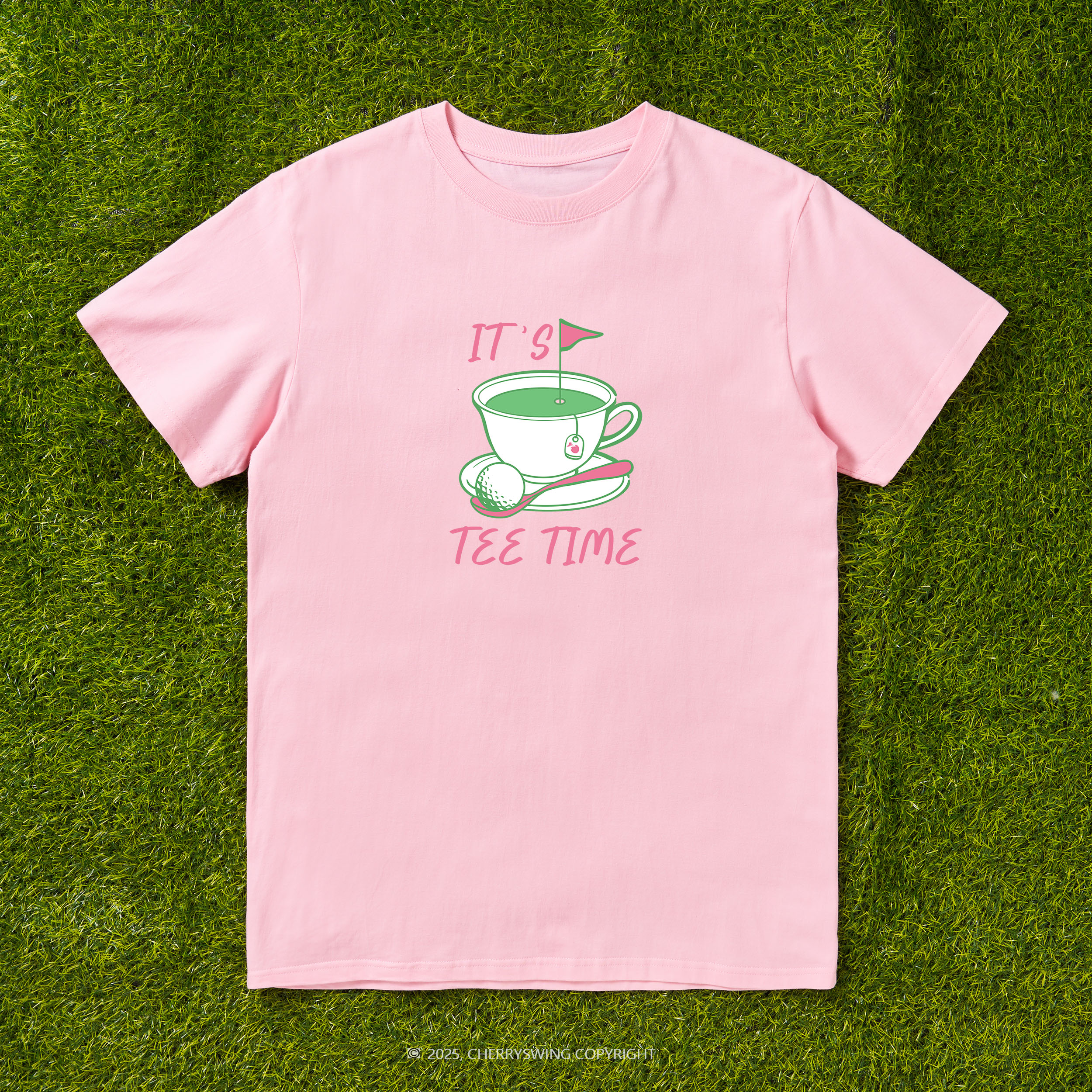 Cherryswing It's Tee Time Pattern White T-Shirt