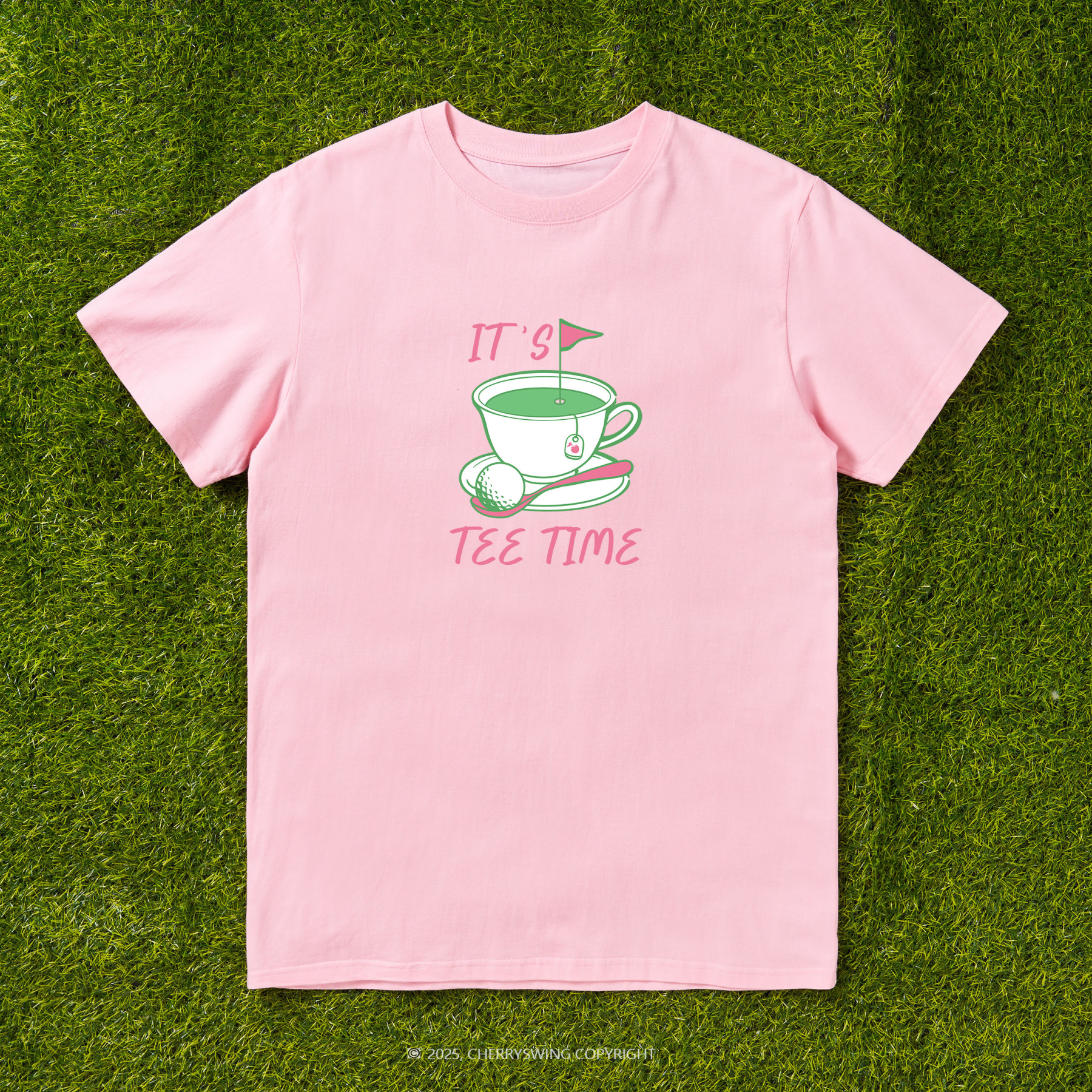 Cherryswing It's Tee Time Pattern White T-Shirt
