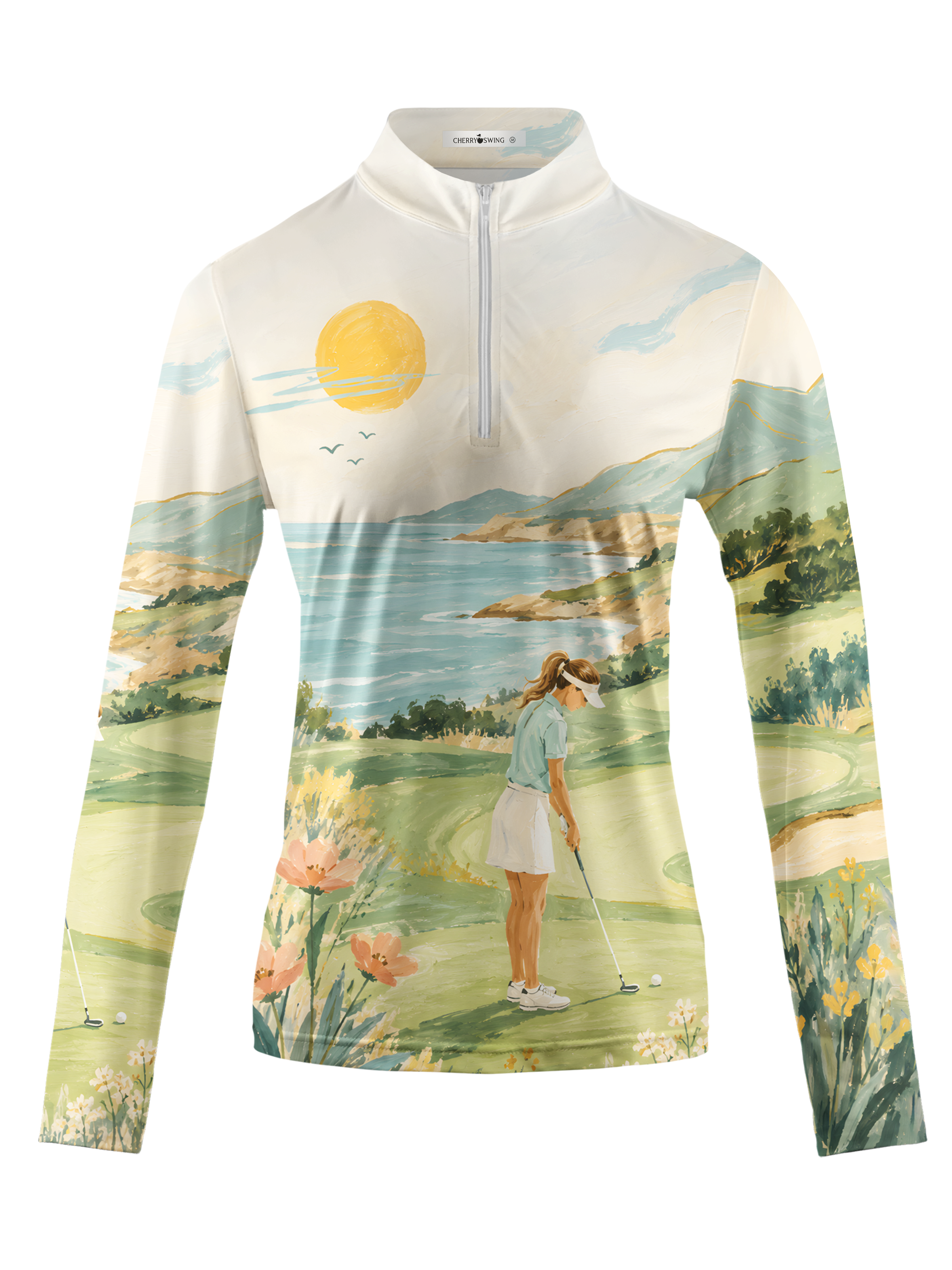 Cherryswing Women's Sunset Putt Long Sleeve Golf Shirt