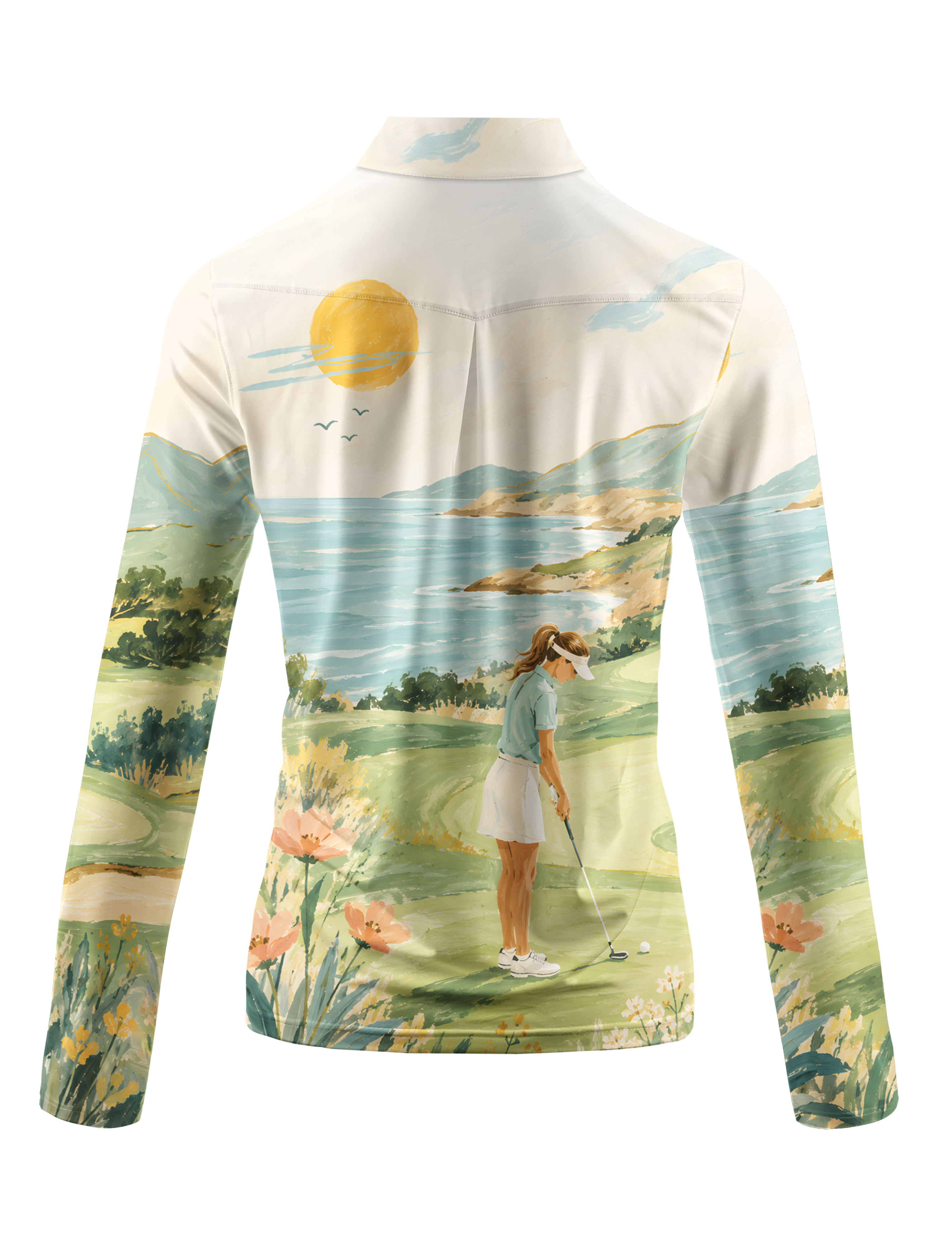 Cherryswing Women's Sunset Putt Long Sleeve Golf Shirt