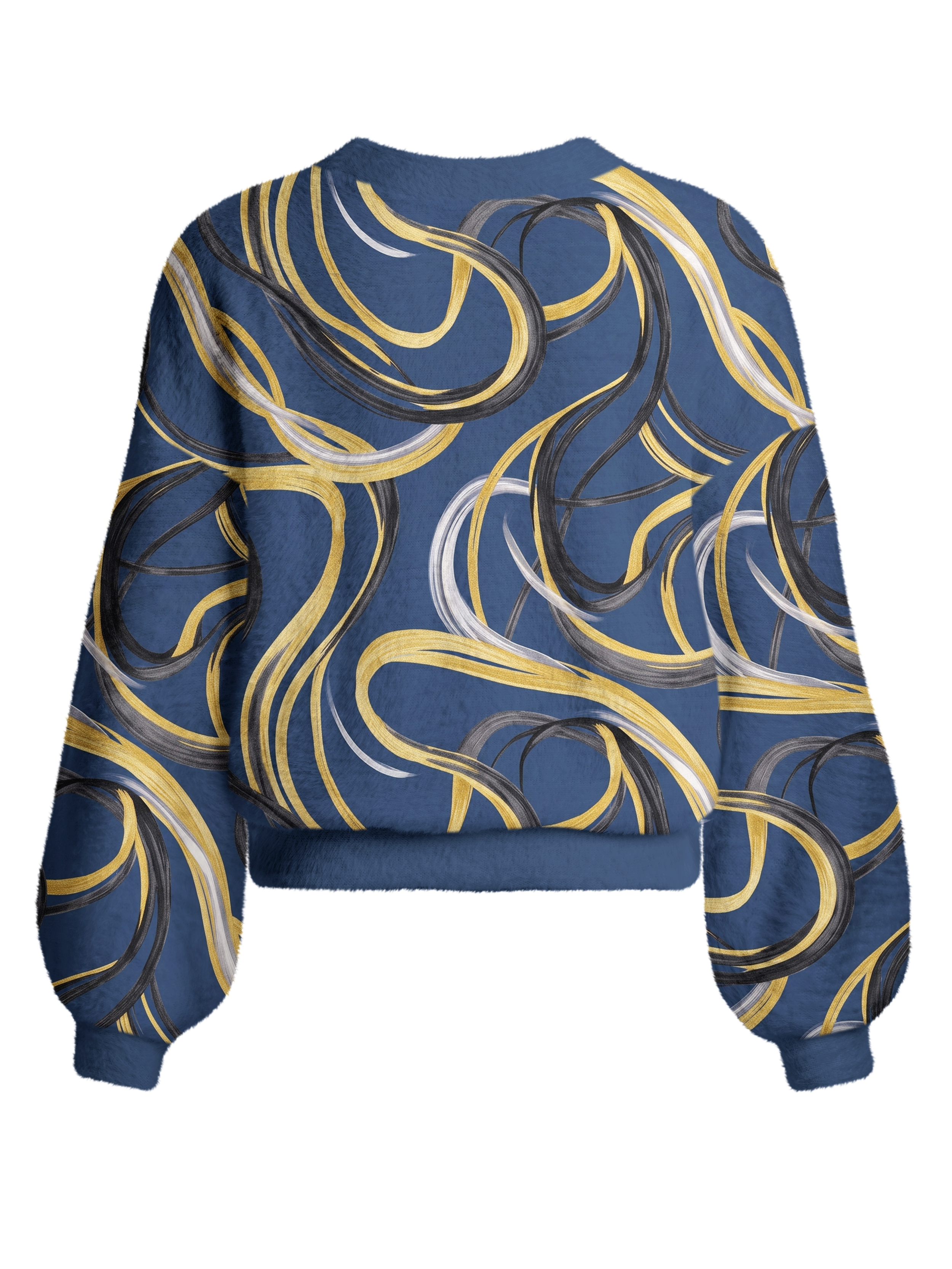 Cherryswing Women's Gilded Swirl Fuzzy Knit Golf Cardigan