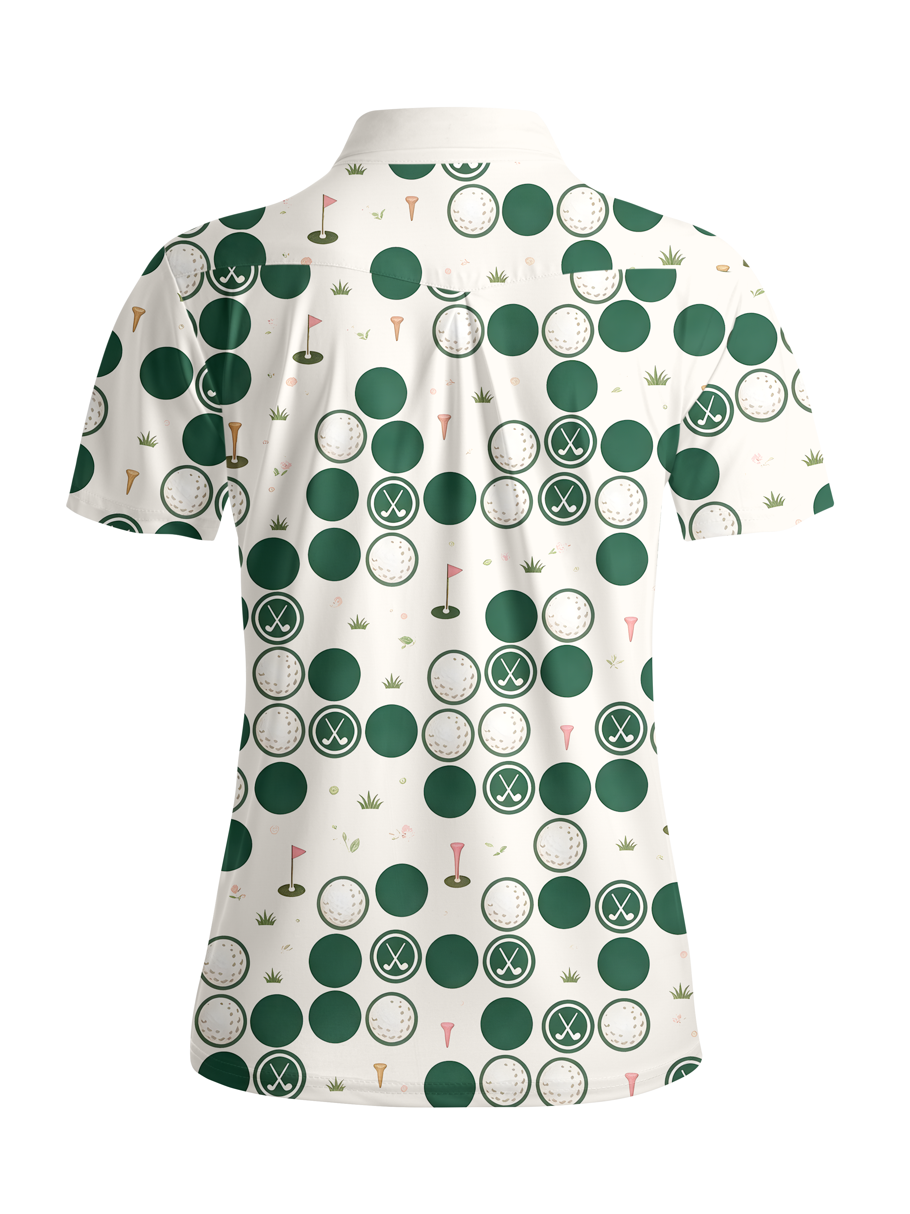 Cherryswing Women's Fairway Dots Short Sleeve Golf Shirt