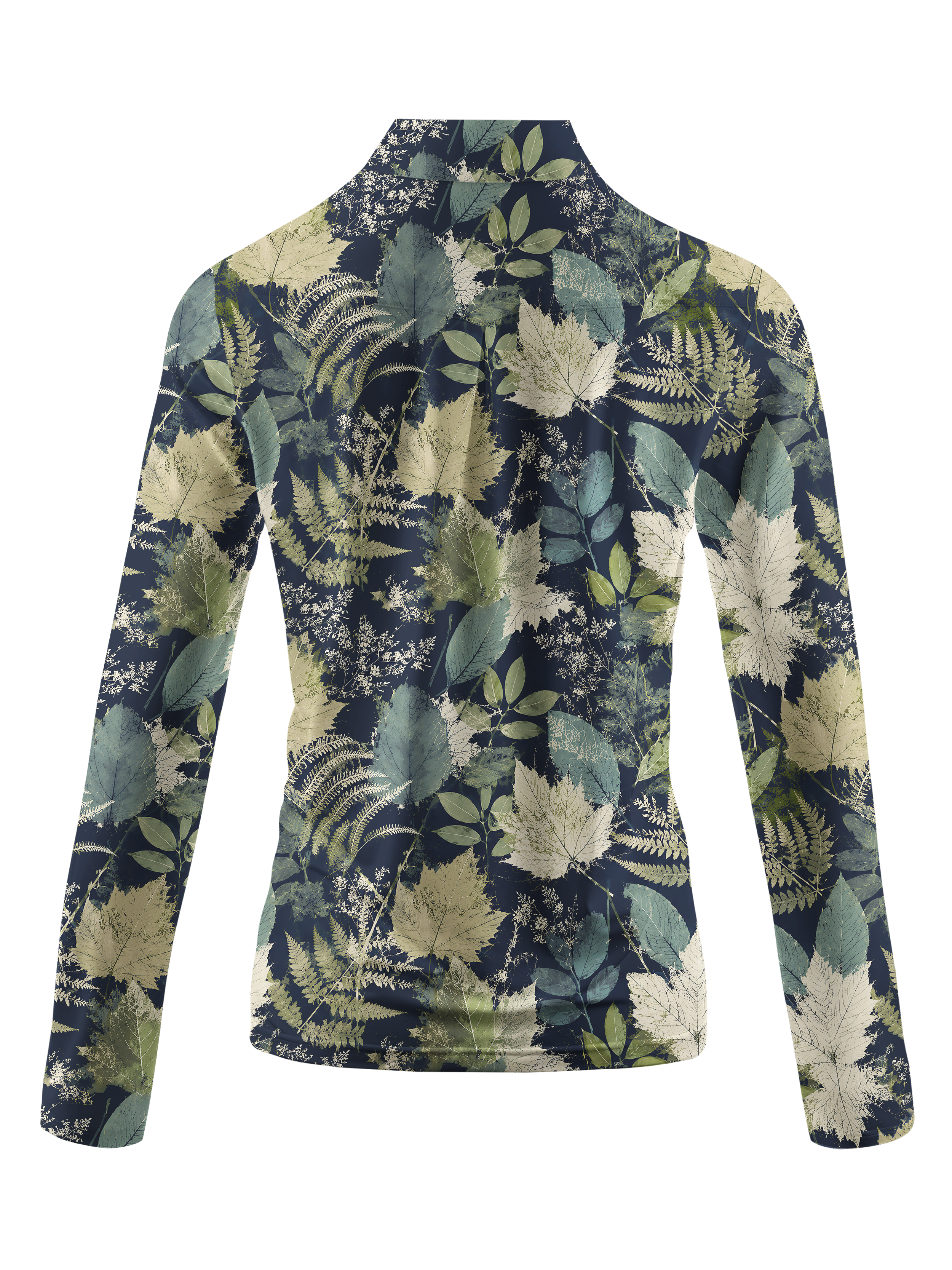 Cherryswing Women's Botanical Specimen Long Sleeve Golf Shirt