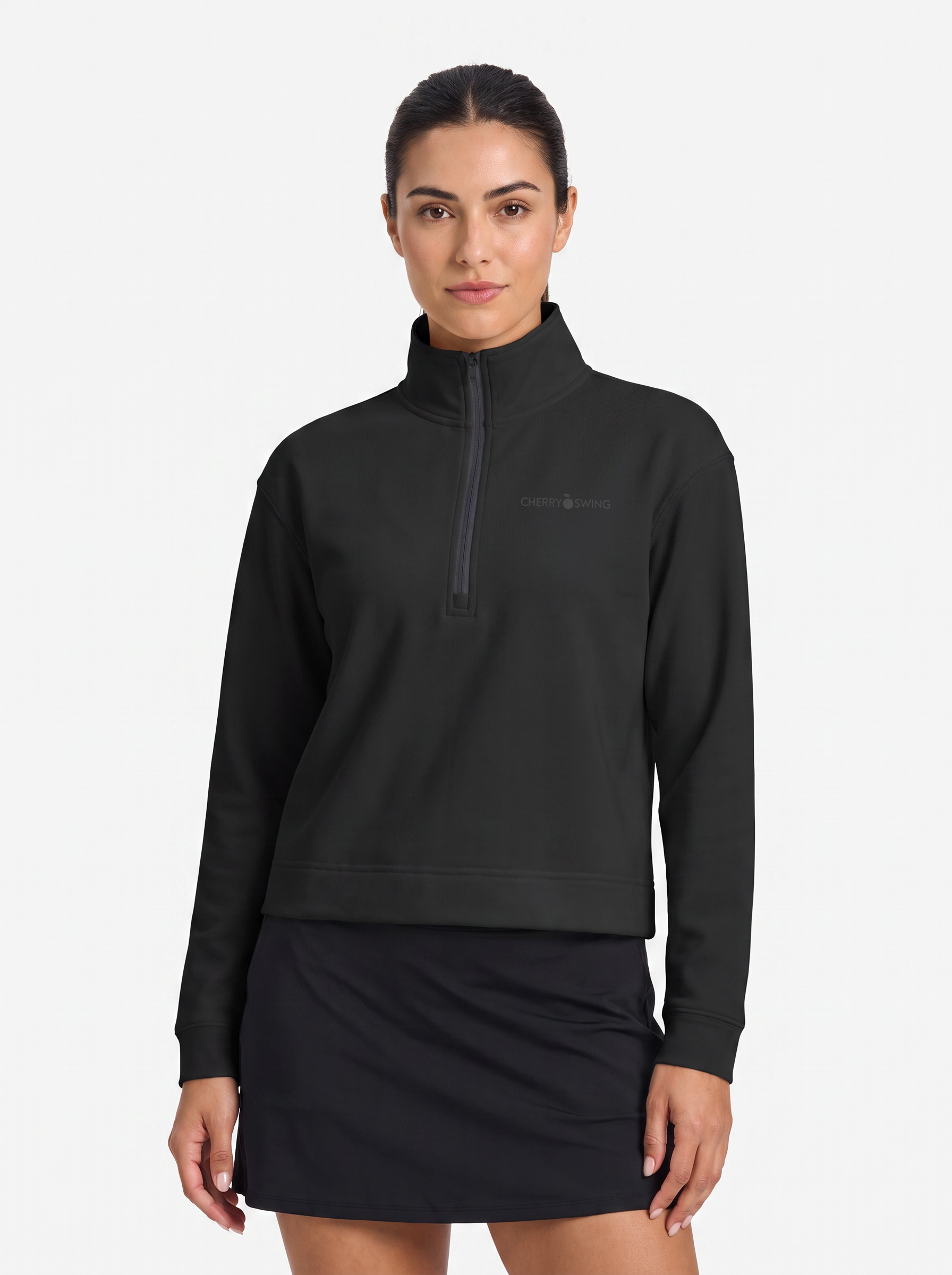 Cherryswing Women’s Lightweight Brushed Fleece Quarter Zip