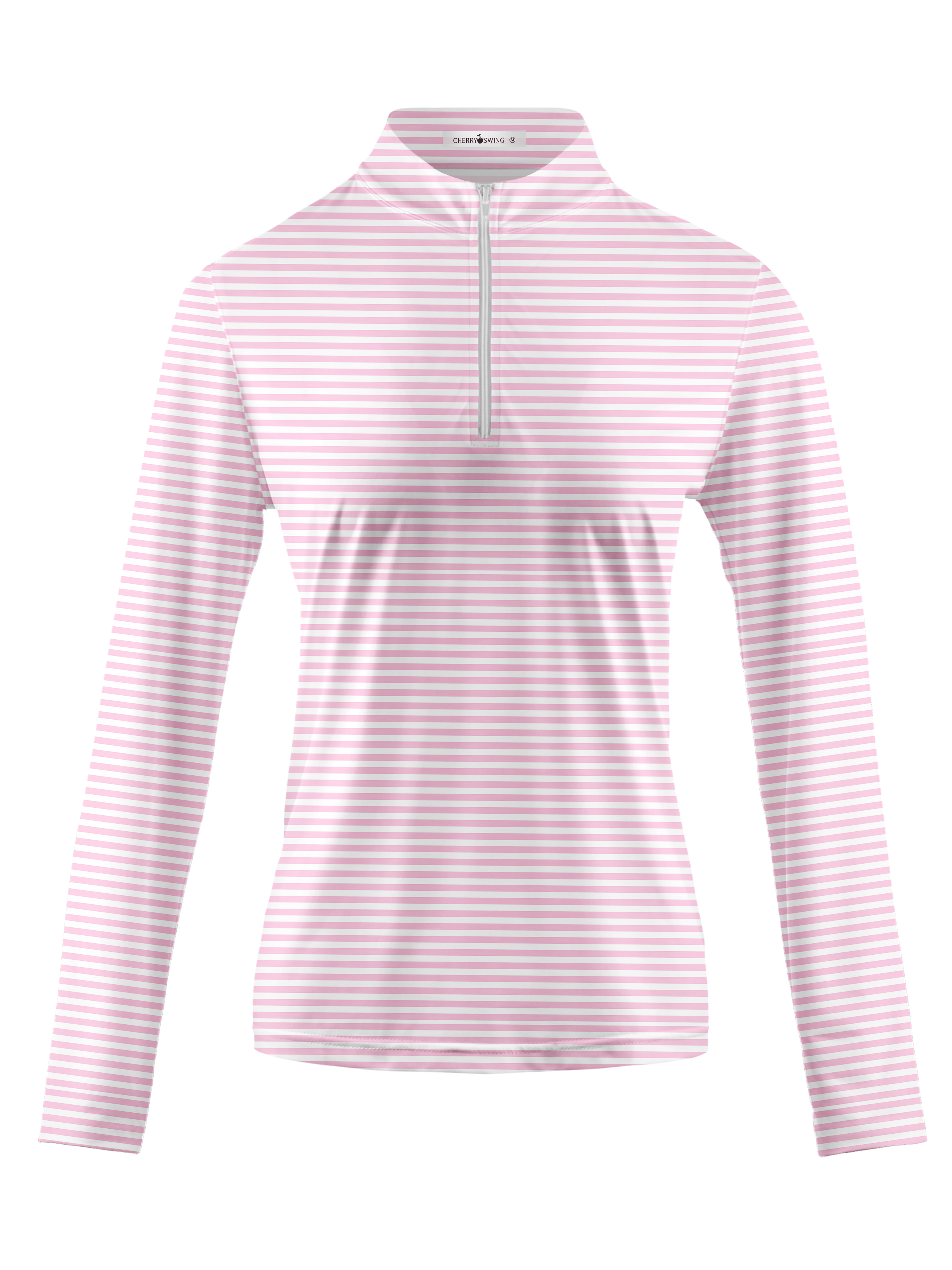 Cherryswing Women's Rose Petal Stripe Long Sleeve Golf Shirt