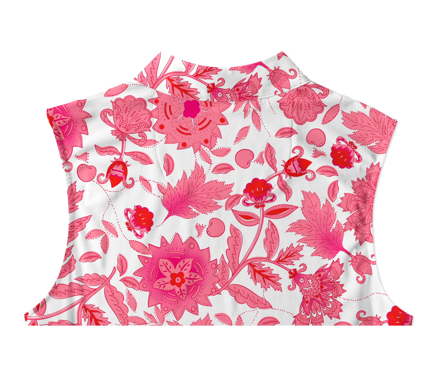 Cherryswing Women's Pink Botanical Sleeveless Golf Shirt