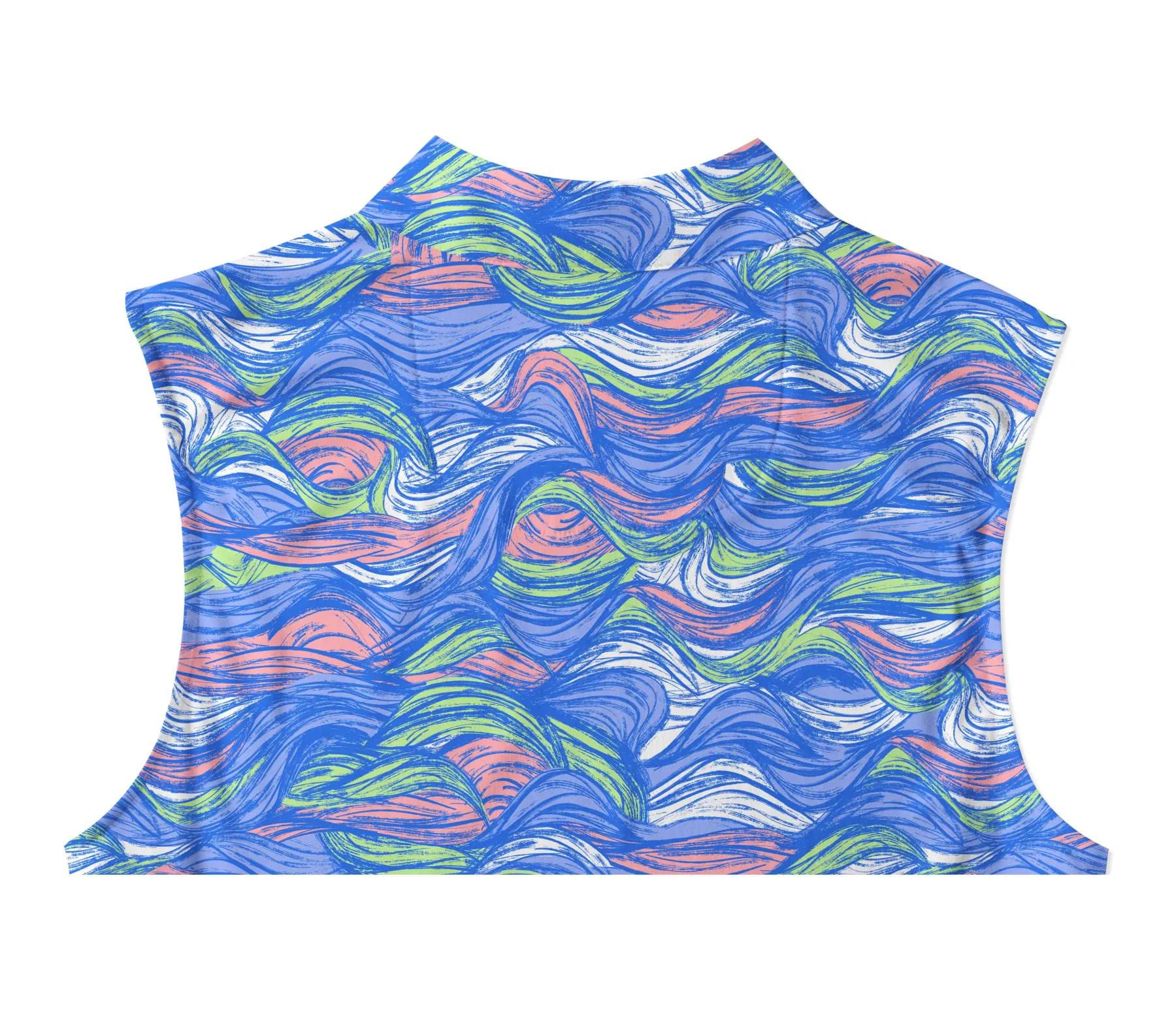 Cherryswing Women's Colored Waves Swaying Sleeveless Golf Shirt