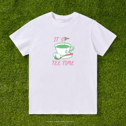Cherryswing It's Tee Time Pattern White T-Shirt