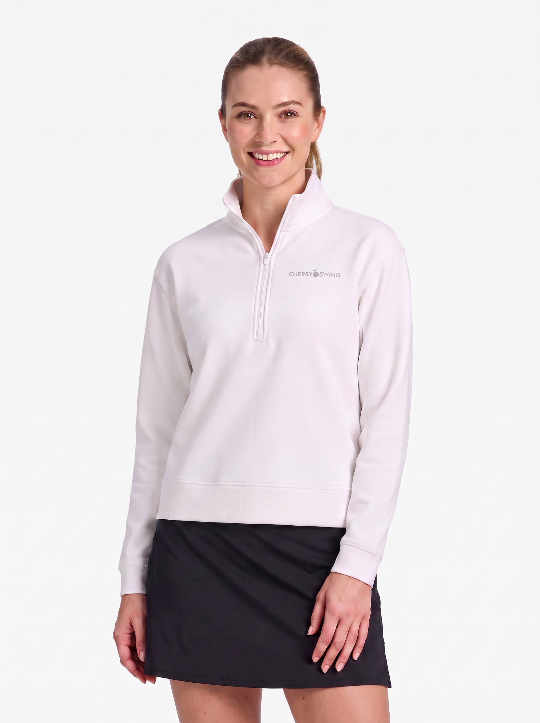 Cherryswing Women’s Lightweight Brushed Fleece Quarter Zip