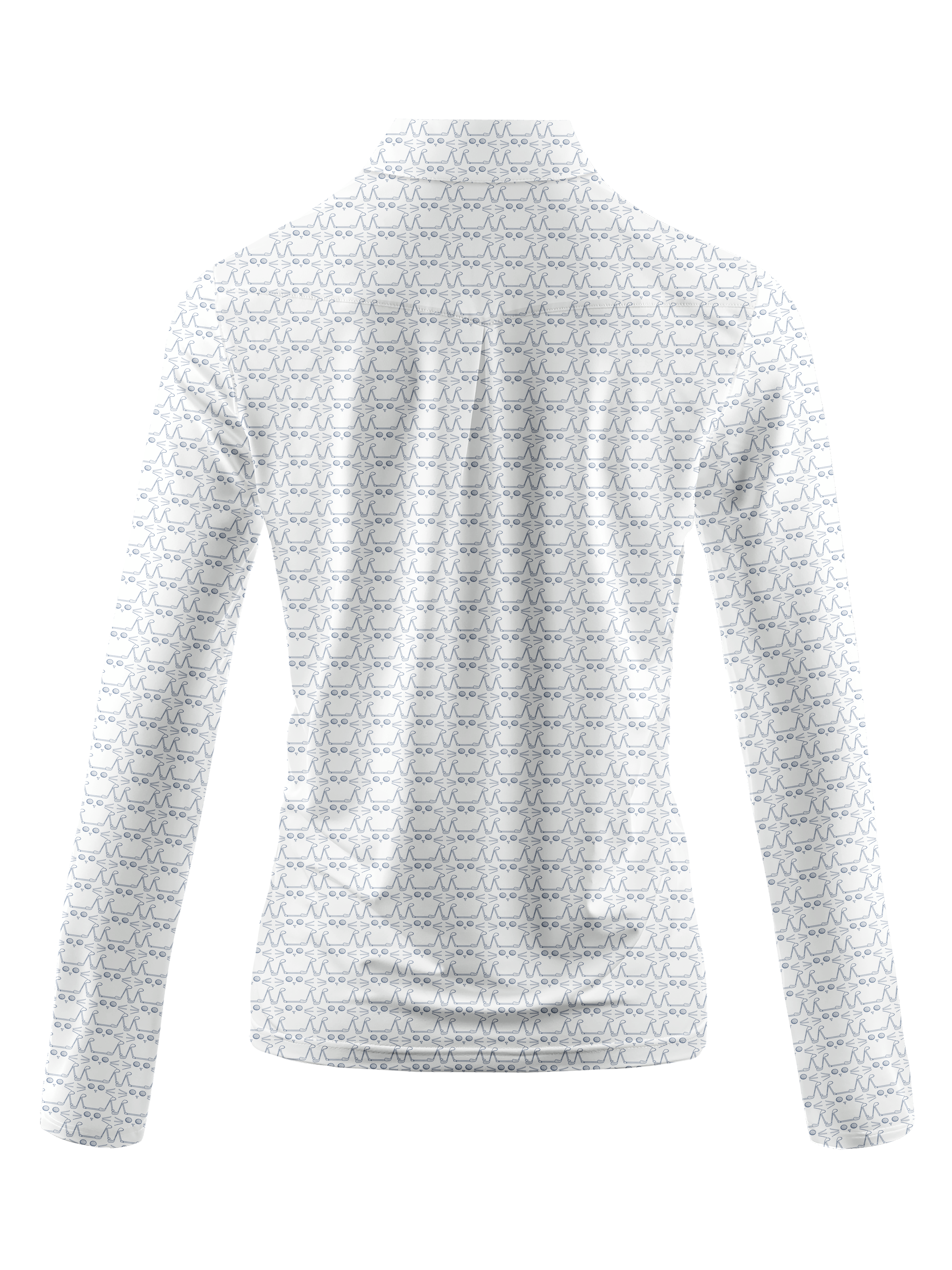 Cherryswing Women's Feline Swing Silhouette Long Sleeve Golf Shirt