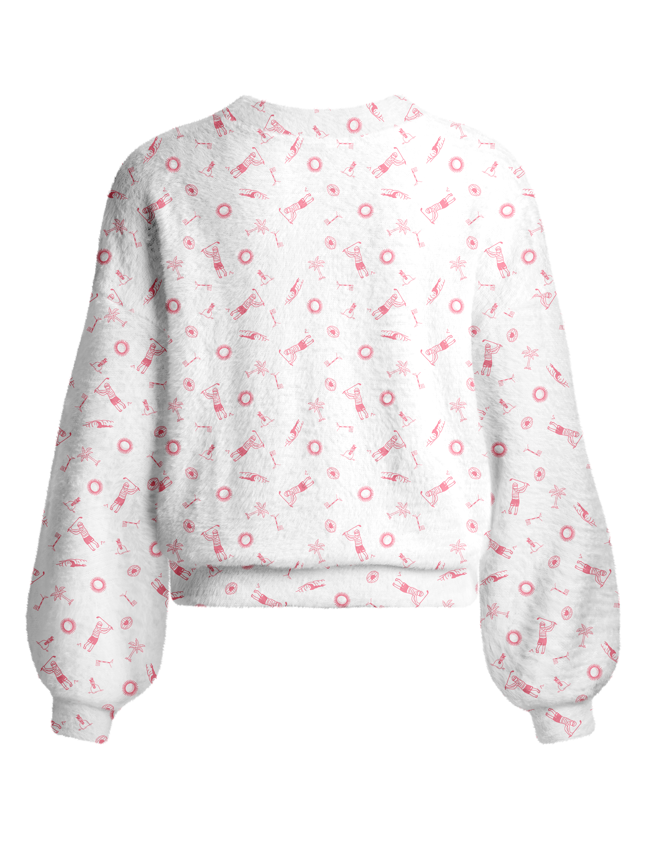 Cherryswing Women's Lilac Fuzzy Knit Golf Cardigan