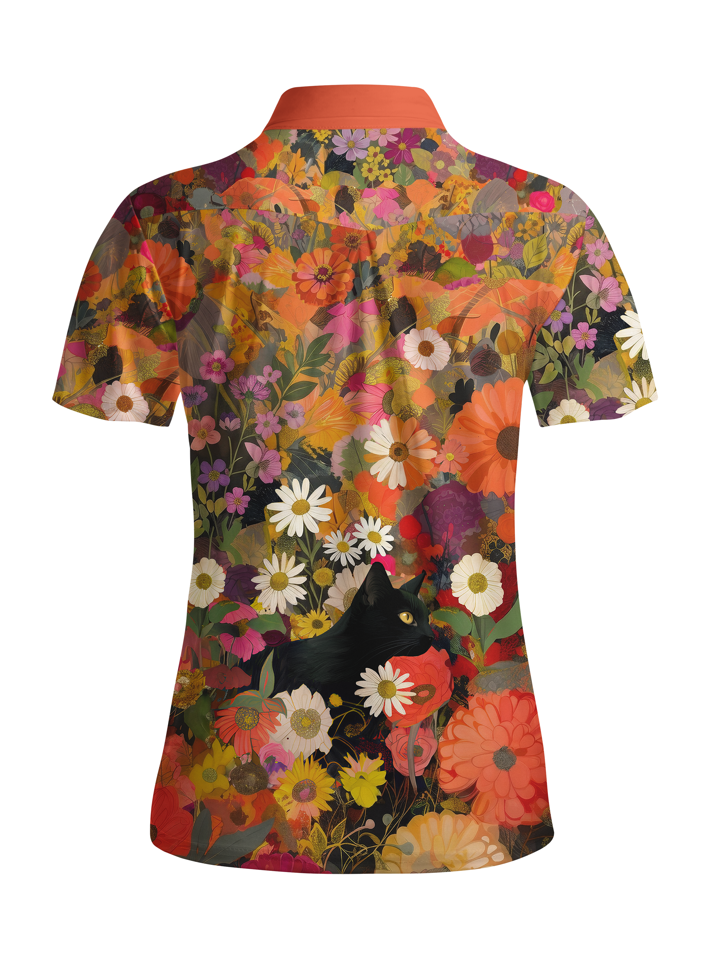 Cherryswing Women's Wild Whiskers Short Sleeve Golf Shirt