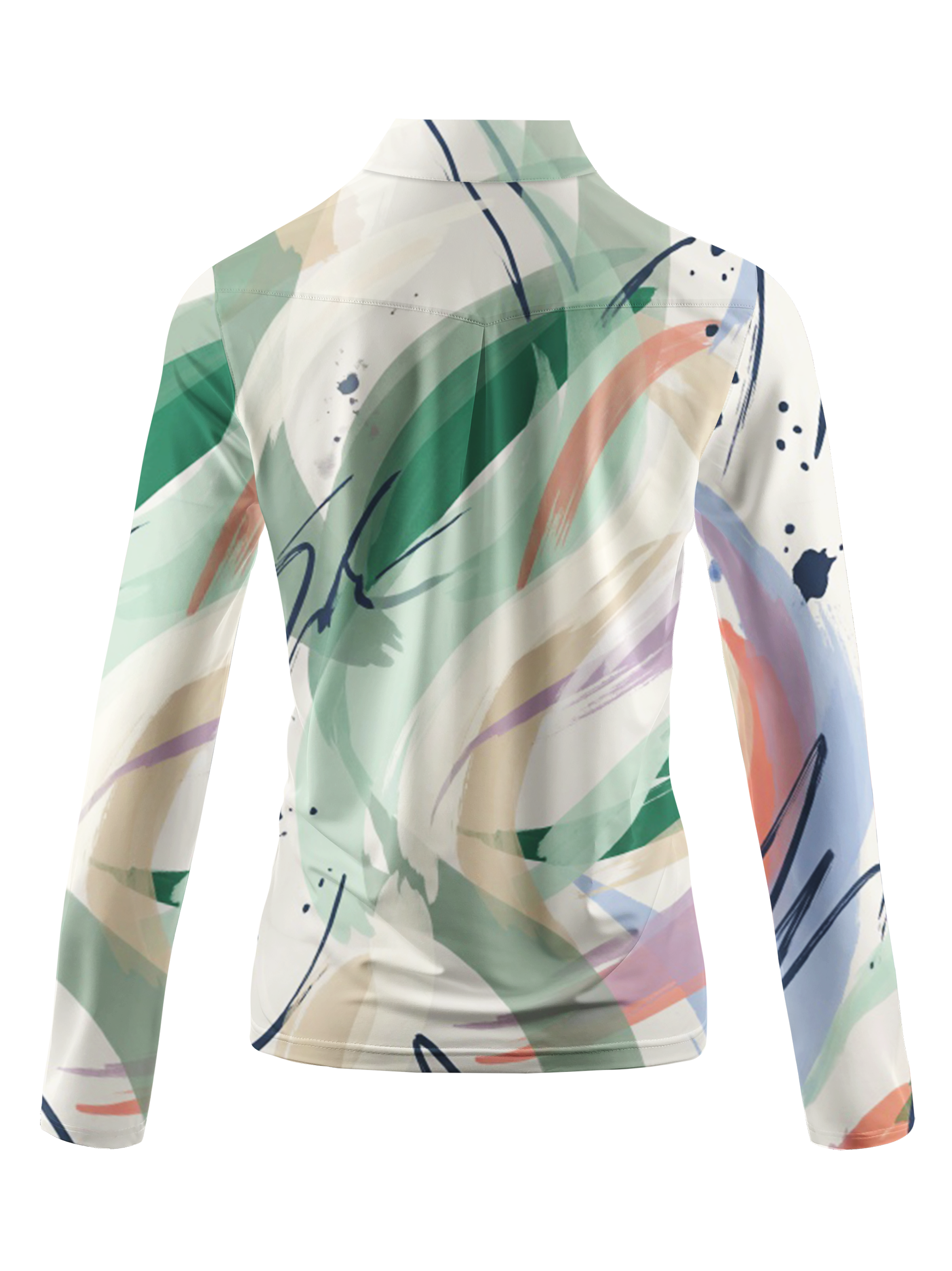 Cherryswing Women's Vibrant Splash Long Sleeve Golf Shirt