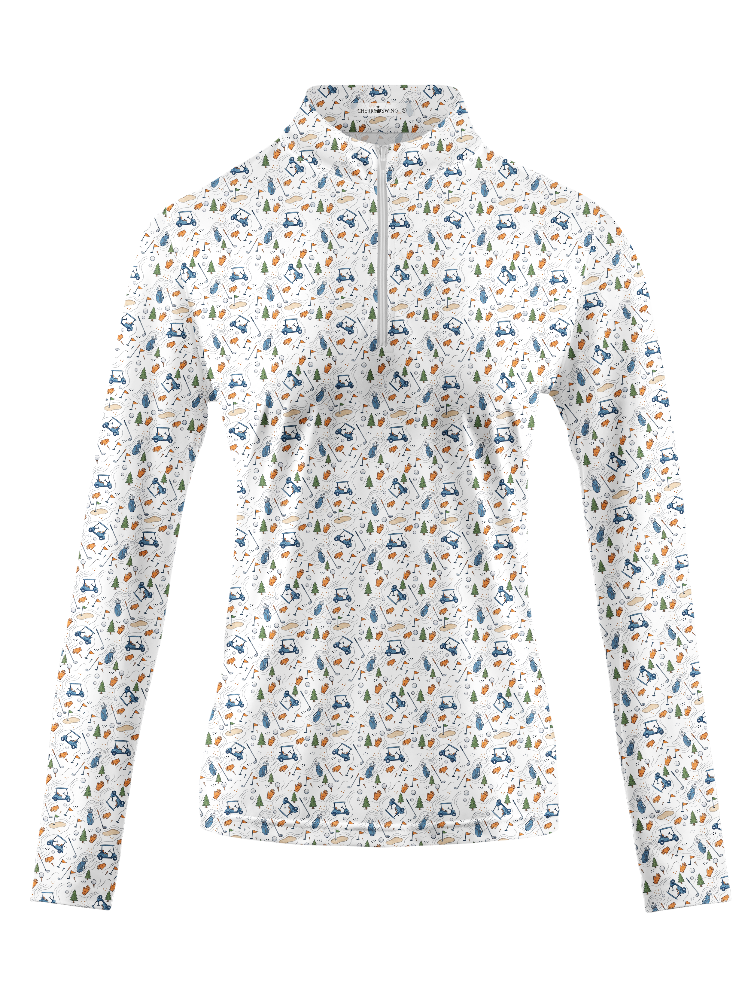 Cherryswing Women's Course Icons Long Sleeve Golf Shirt