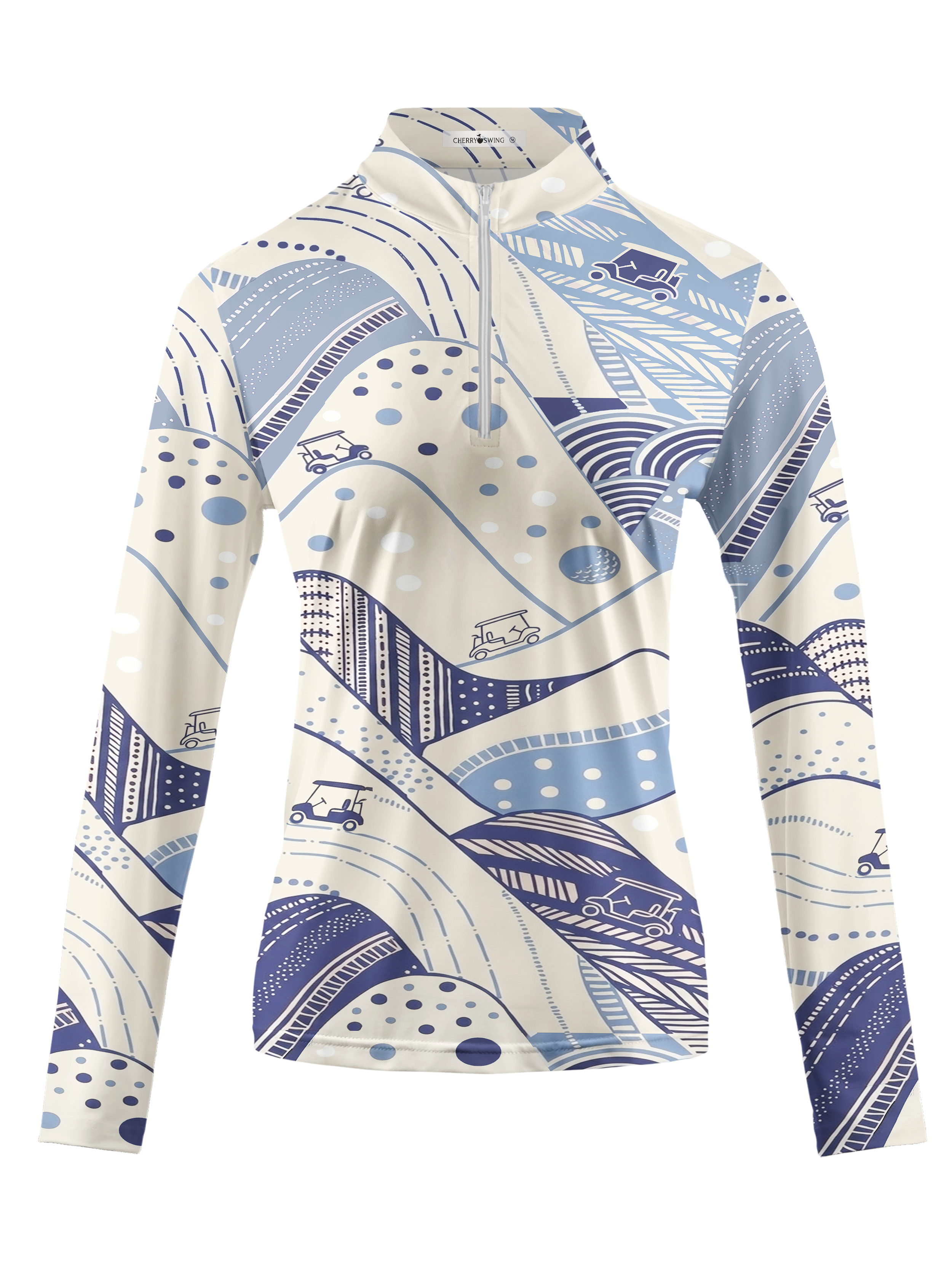 Cherryswing Women's Abstract Fairway Long Sleeve Golf Shirt