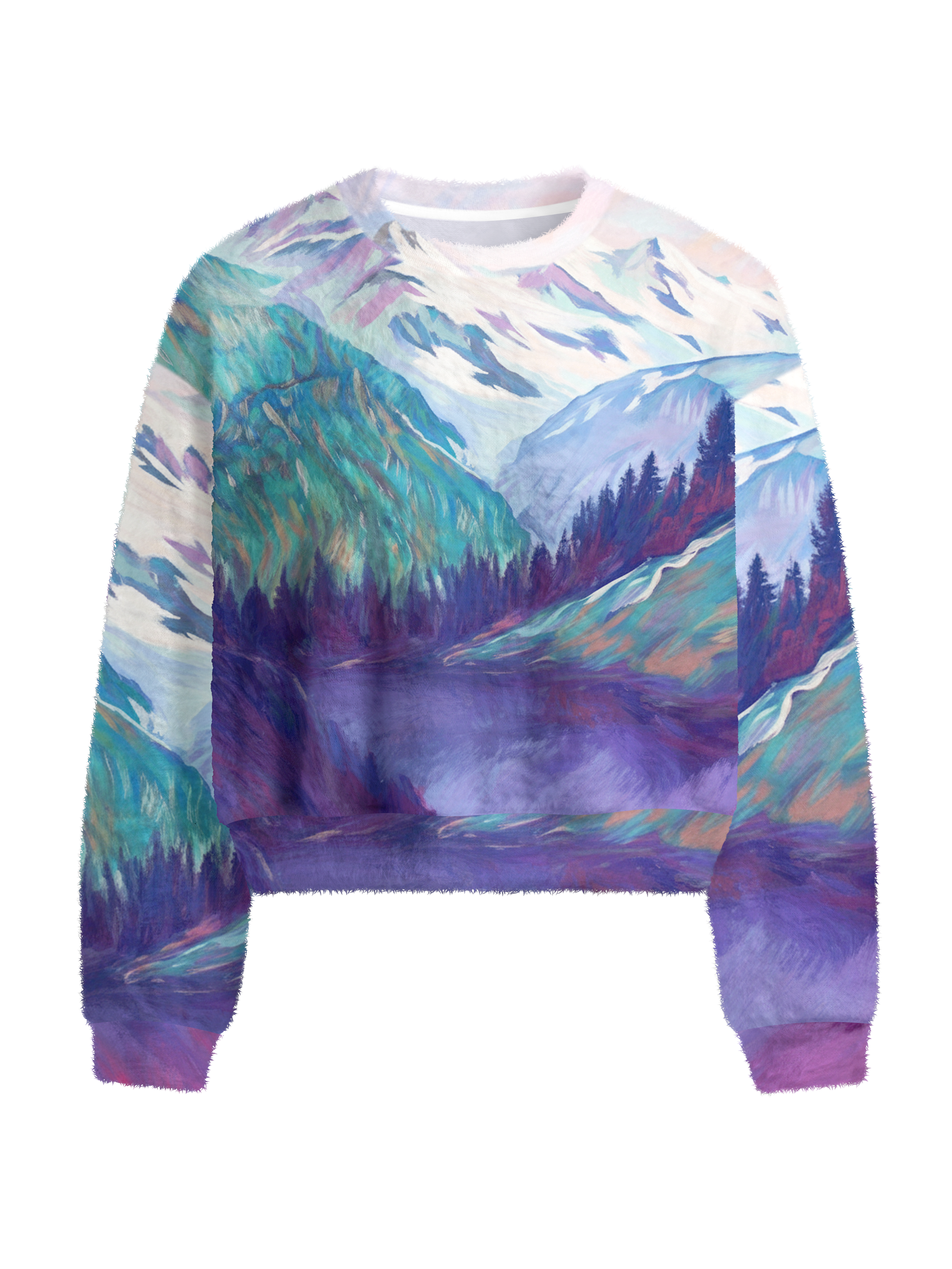 Cherryswing Women's Alpine Dusk Fuzzy Knit Golf Sweater