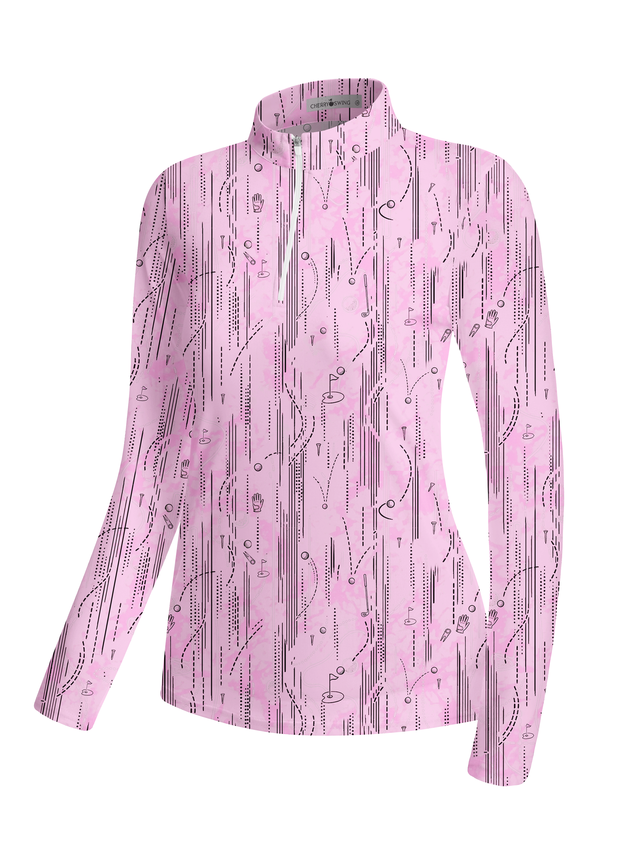 Cherryswing Women's Playful Fairway Motion Long Sleeve Golf Shirt