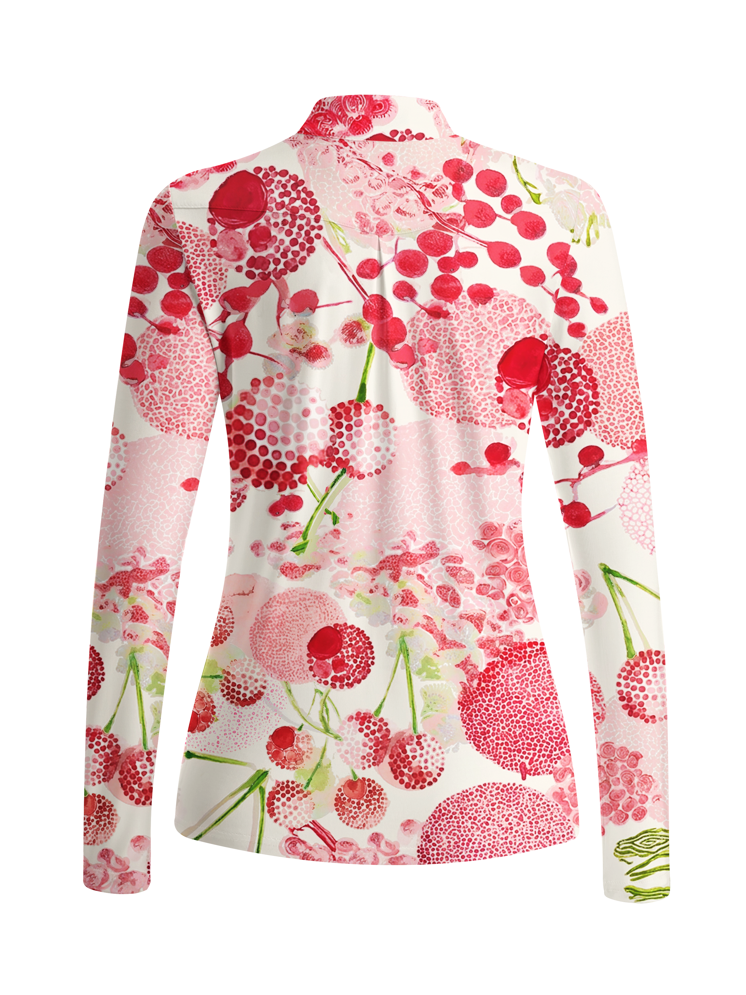Cherryswing Women's Lush Cherry Berry Long Sleeve Golf Shirt
