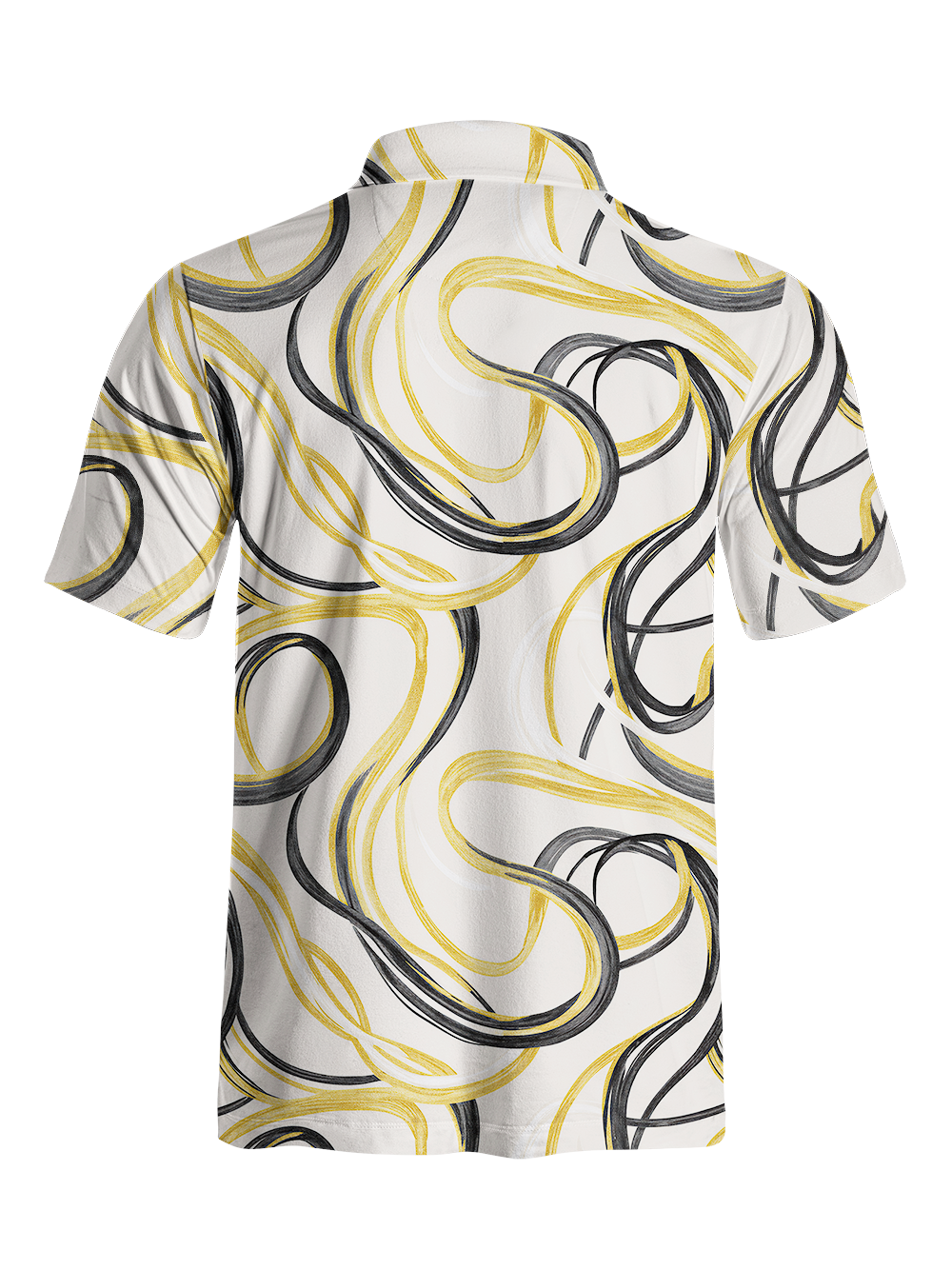 Cherryswing Gold Swirl Line Men's Polo Shirt