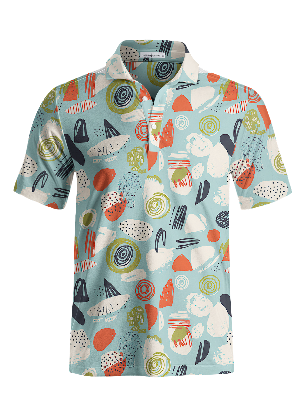 Cherryswing Playful Strokes Men's Polo Shirt