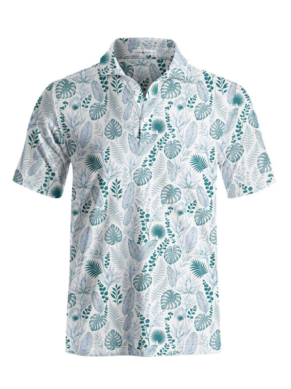 Cherryswing Tropical Leaf Men's Polo Shirt