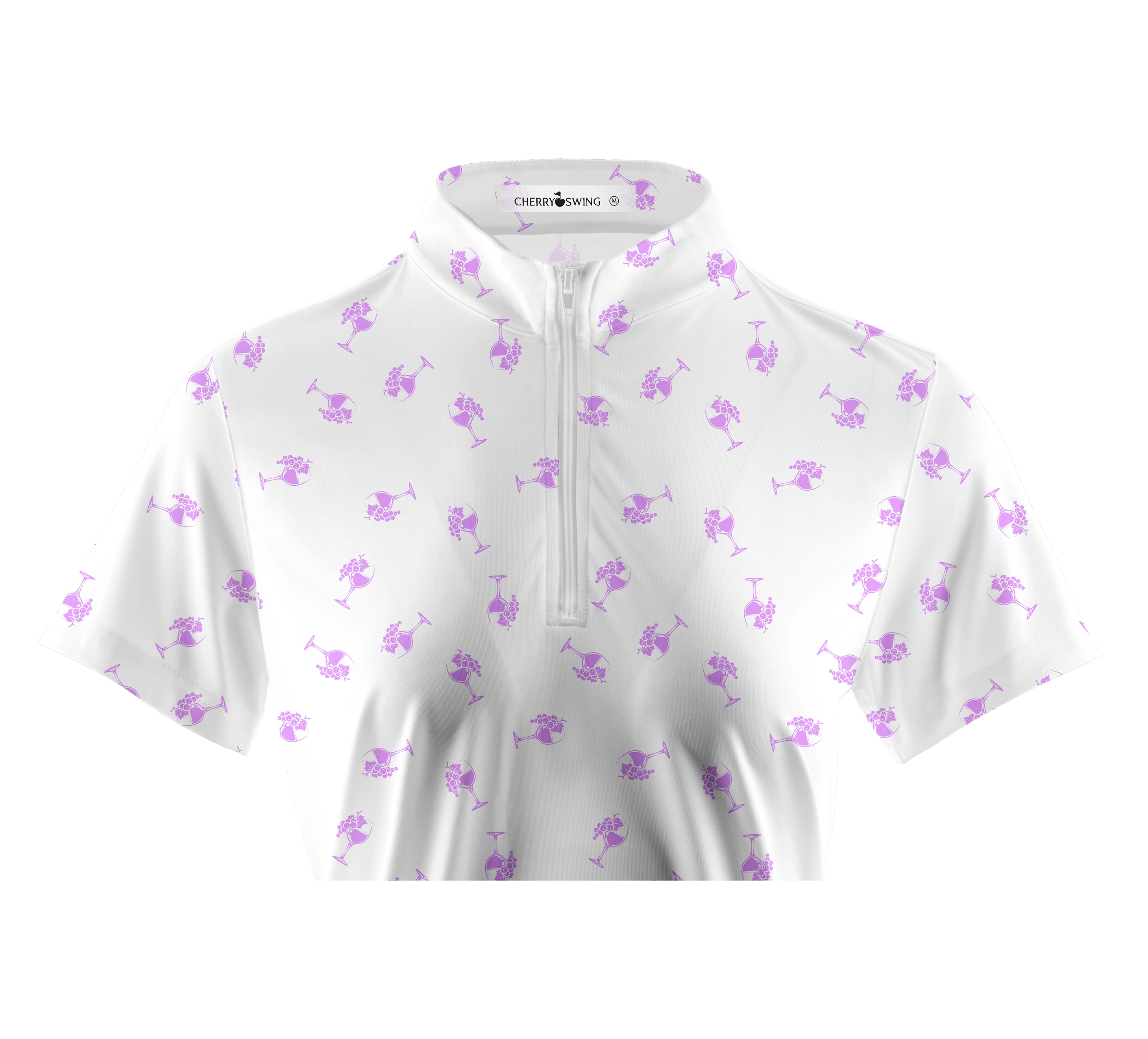 Cherryswing Women's Breathable 1/4 Zip Golf Polo Shirt