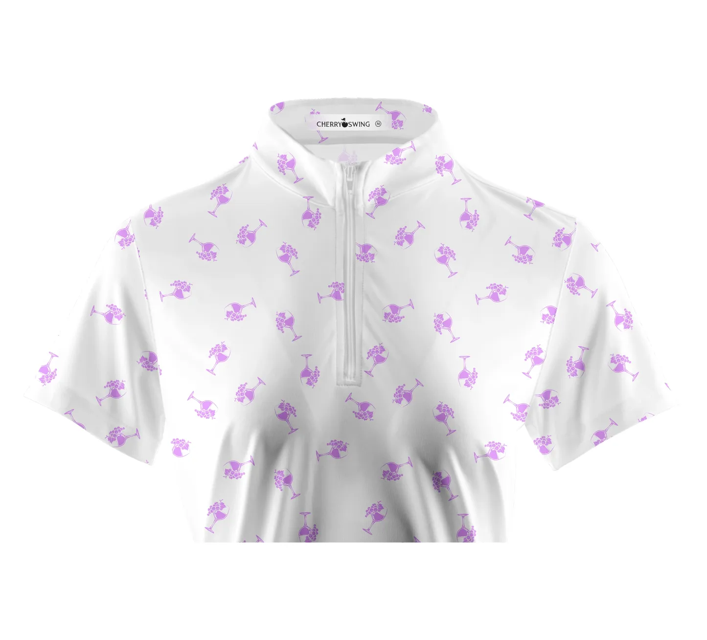 Cherryswing Women's Breathable 1/4 Zip Golf Polo Shirt