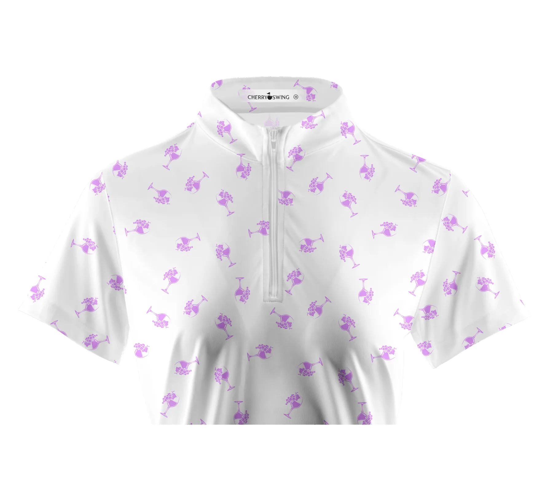 Cherryswing Women's Breathable 1/4 Zip Golf Polo Shirt