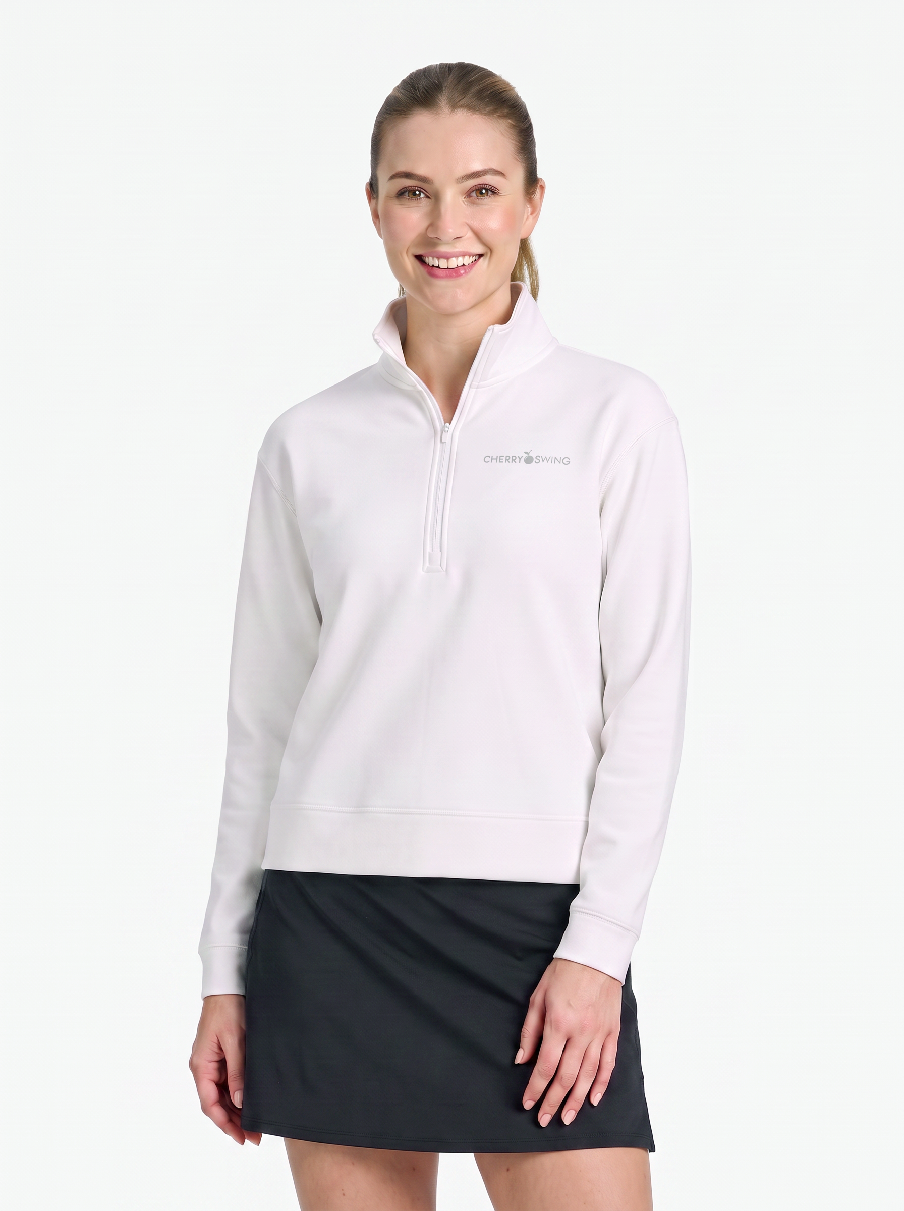 Cherryswing Women’s Lightweight Brushed Fleece Quarter Zip