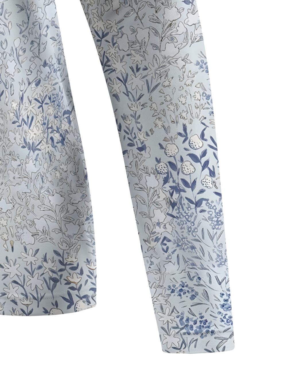 Cherryswing Women's Porcelain Botanical Sketch Golf Shirt