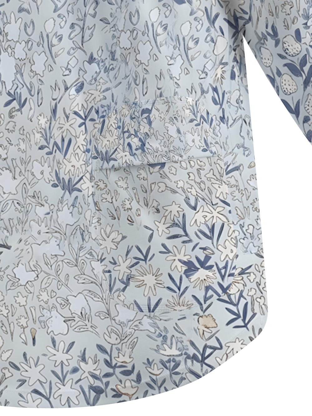 Cherryswing Women's Porcelain Botanical Sketch Golf Shirt