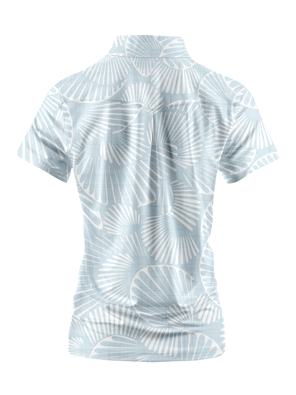 Cherryswing Women's Geometric Fan Leaf Short Sleeve Golf Shirt