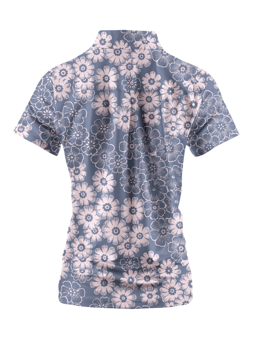 Cherryswing Women's Hand-Drawn Daisy Short Sleeve Golf Shirt