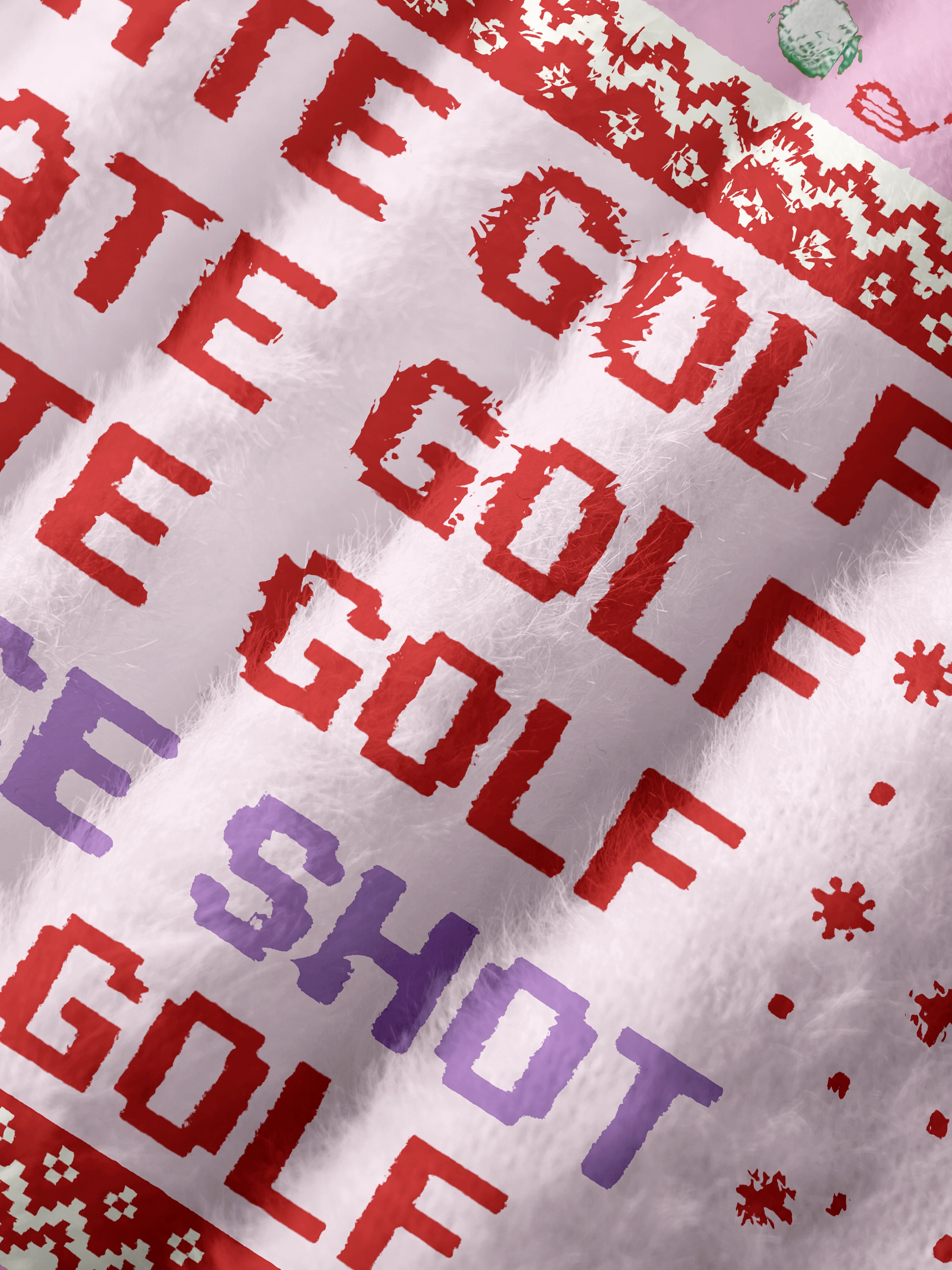 Cherryswing Women's Humorous Holiday Fuzzy Knit Golf Sweater