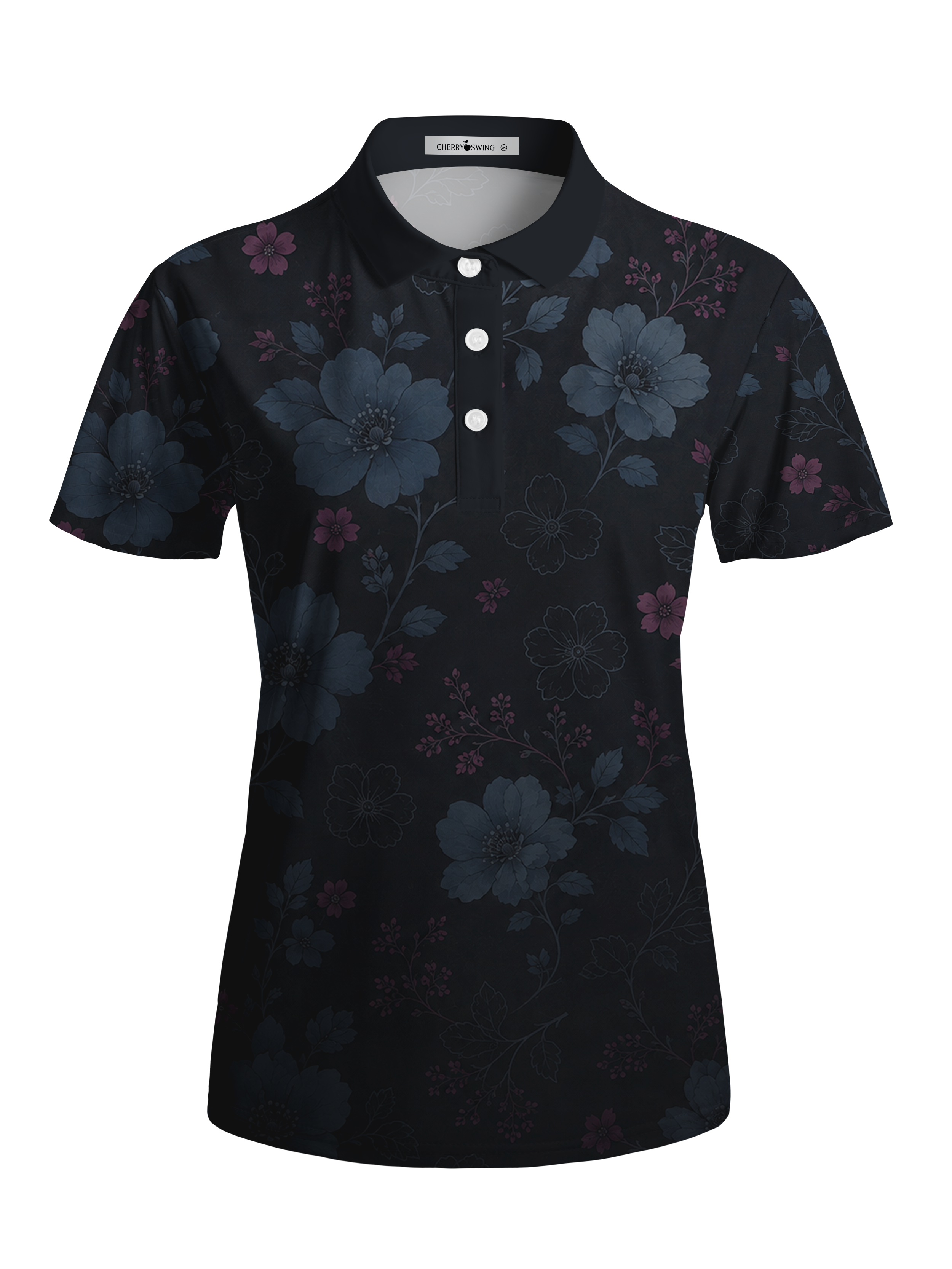 Cherryswing Women's Shadow Bloom Short Sleeve Golf Shirt