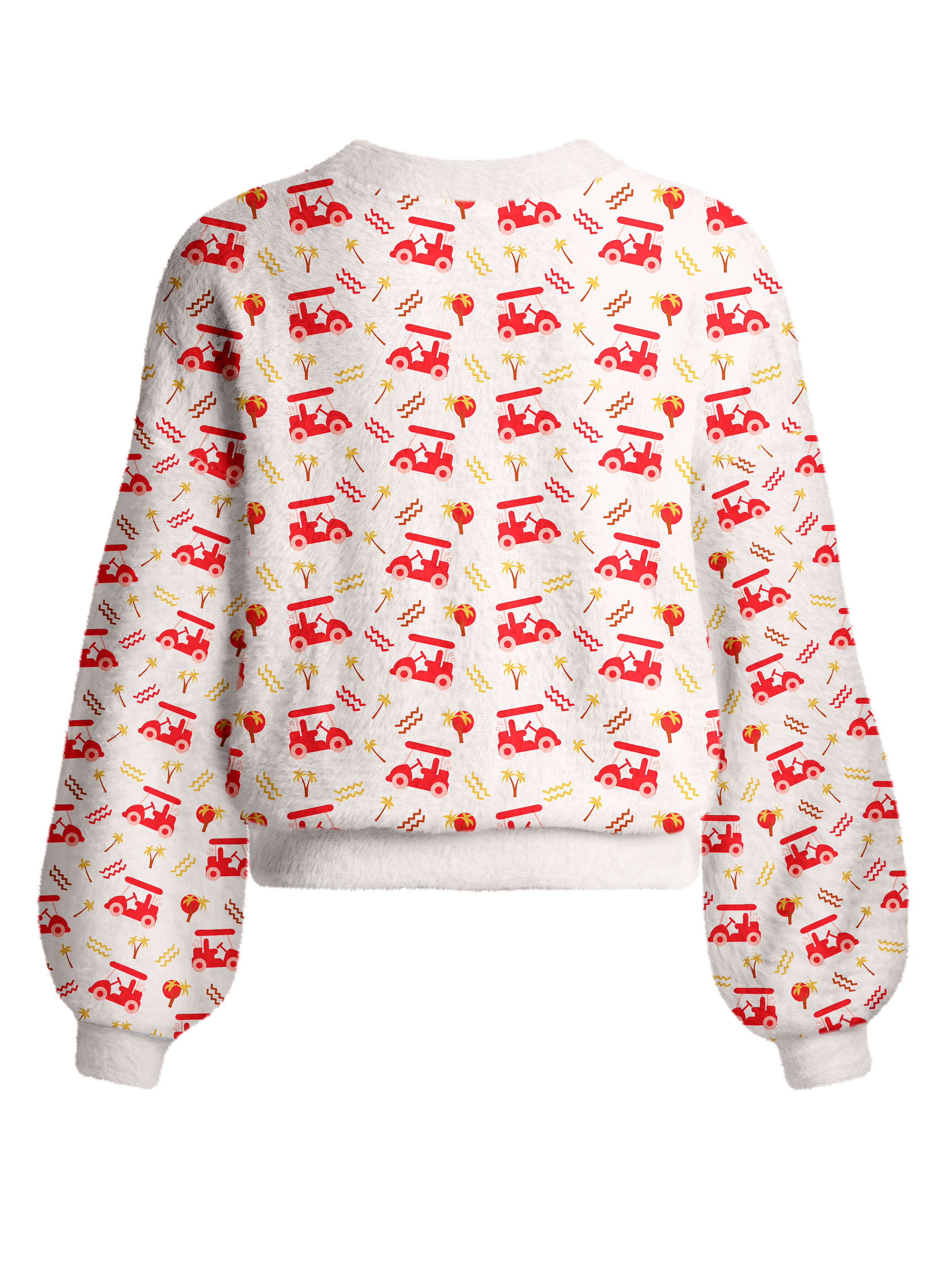 Cherryswing Women's Cart Cruise Fuzzy Knit Golf Cardigan