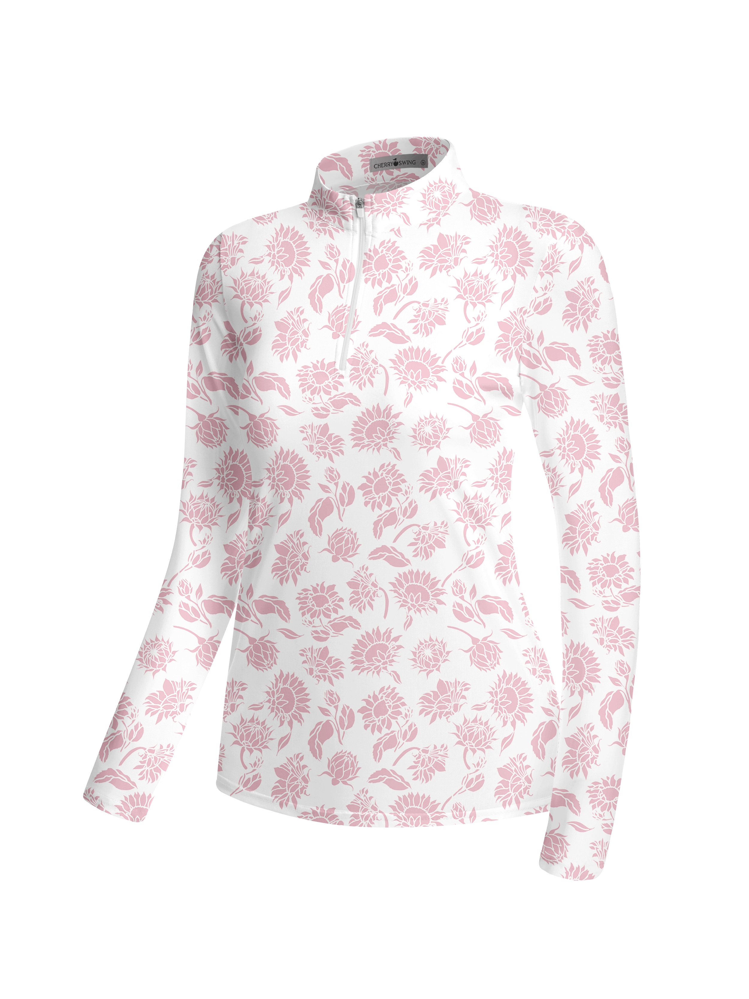 Cherryswing Women's Sunflower Bloom Long Sleeve Golf Shirt